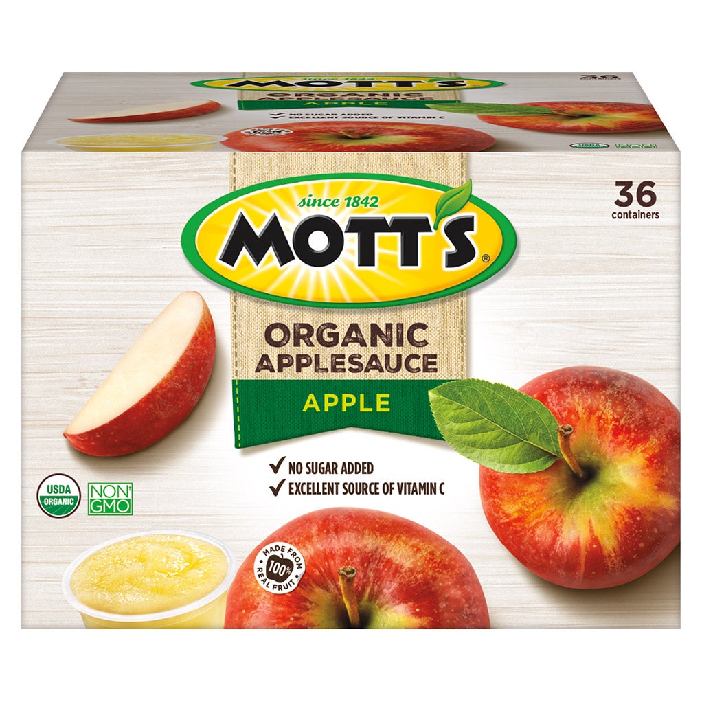 MOTT'S ORGANIC APPLE SAUCE 36/3.9 OZ CUPS - Image 1