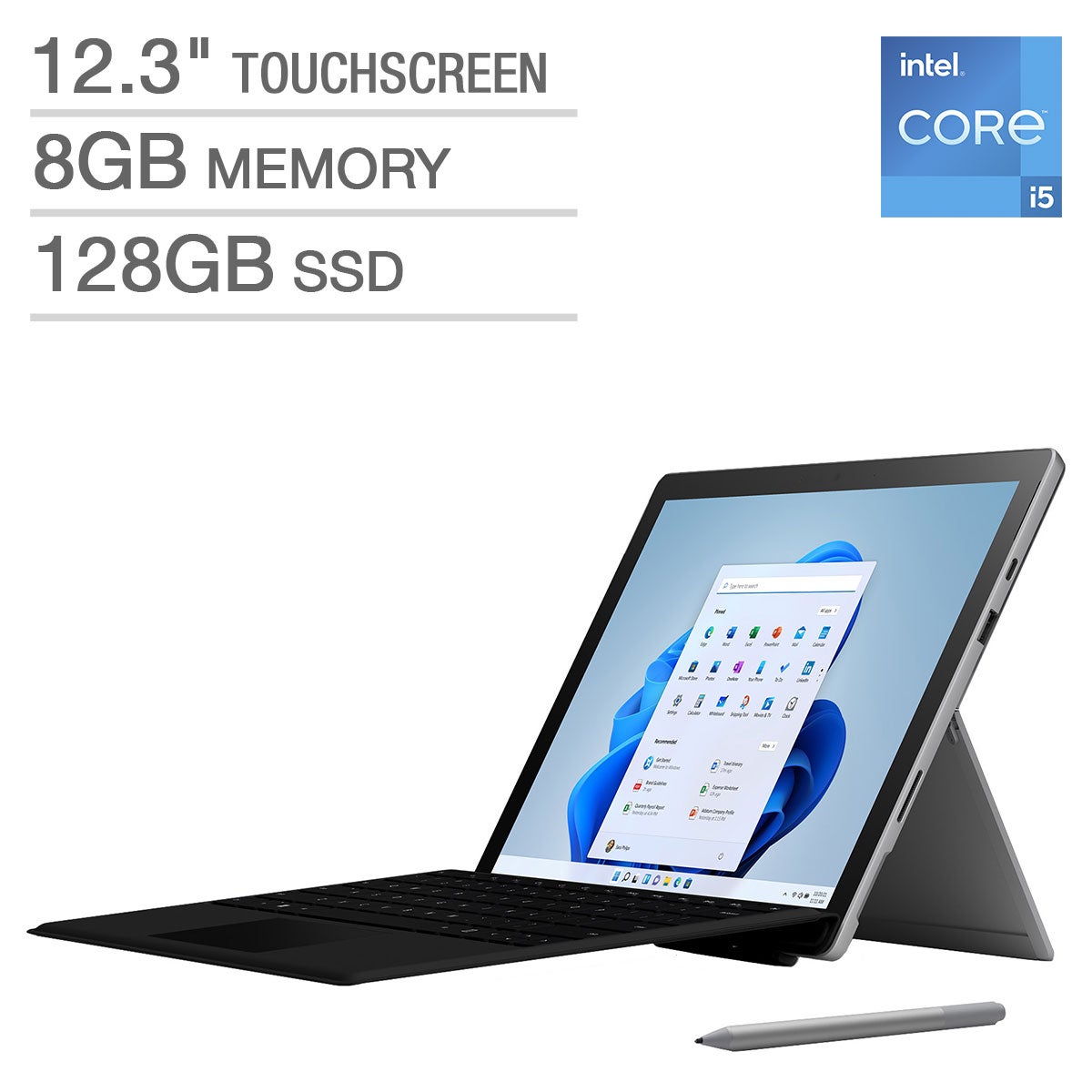 MICROSOFT SURFACE PRO 7+ BUNDLE W/ PEN & TYPE COVER ^ - Image 1