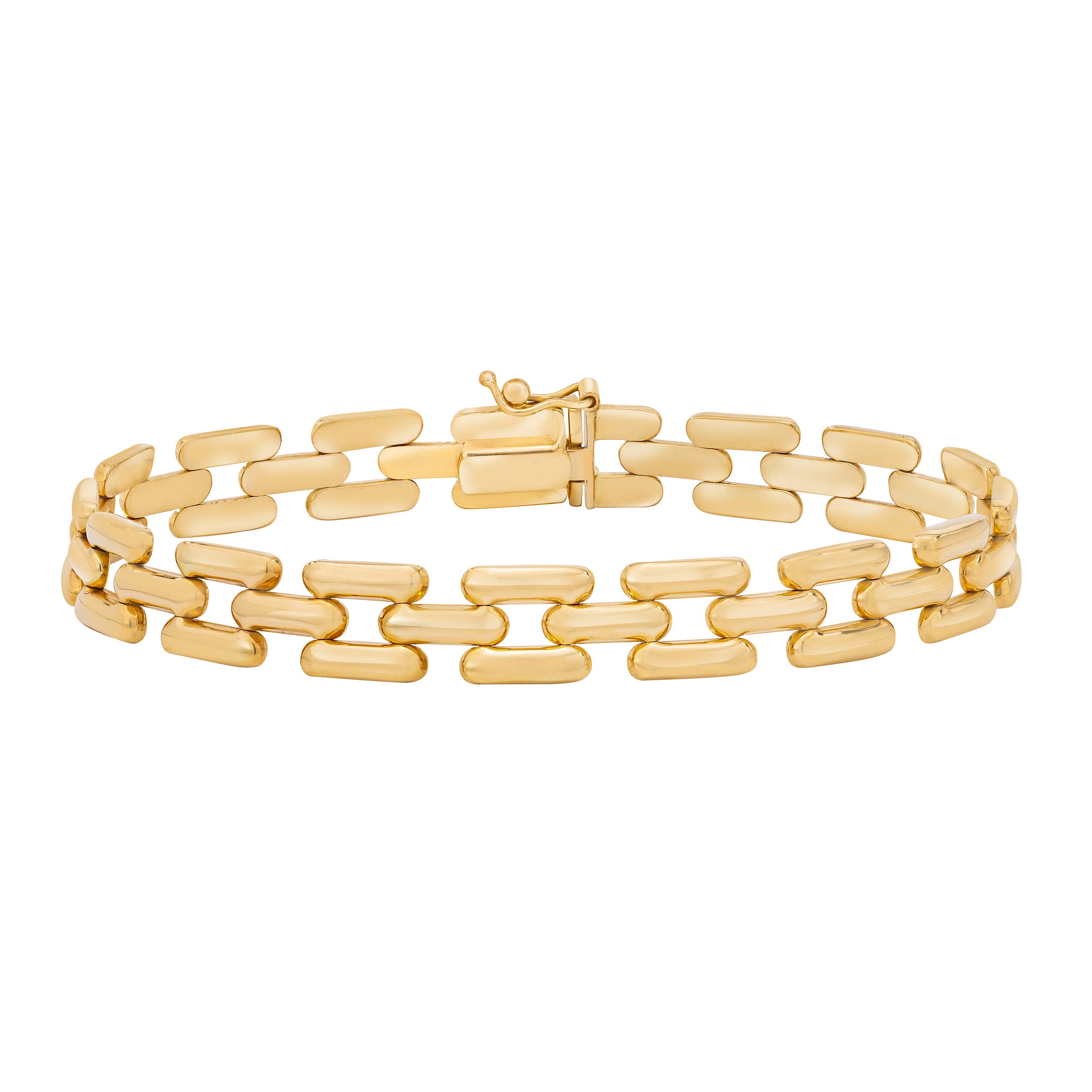 14KT YELLOW GOLD PANTHER BRACELET MADE IN ITALY - Image 1