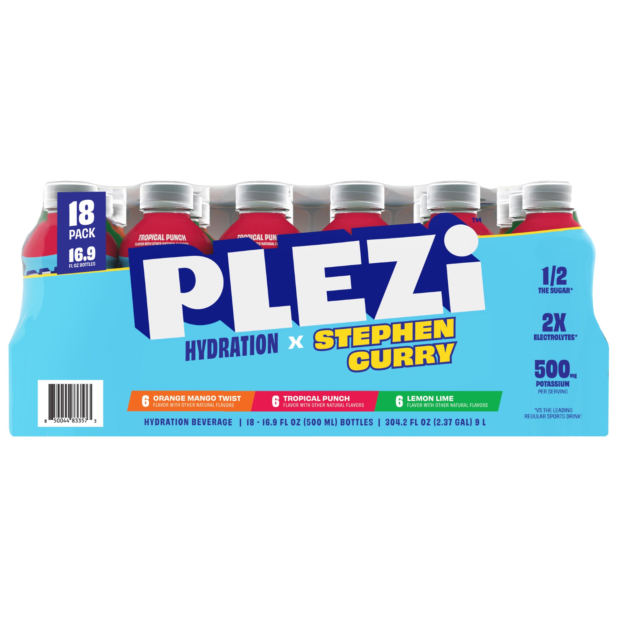 PLEZI HYDRATION VARIETY PACK 18 PACK 16.9 OZ EACH