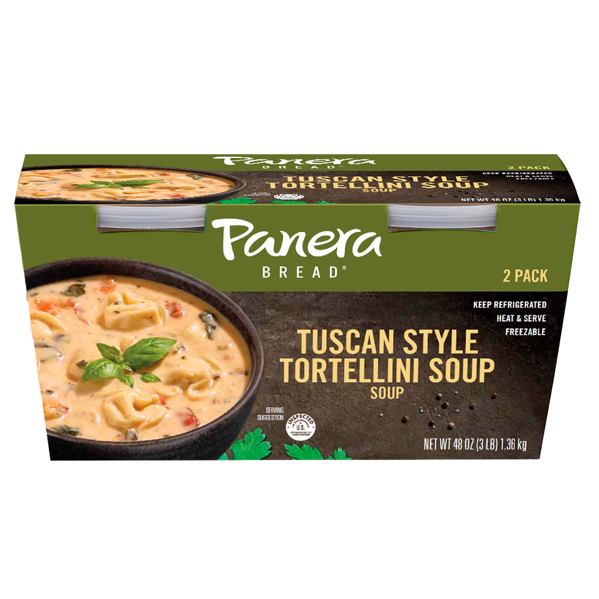 PANERA BREAD TUSCAN TORTELLINI SOUP 2/24 OUNCE CONTAINERS - Image 1