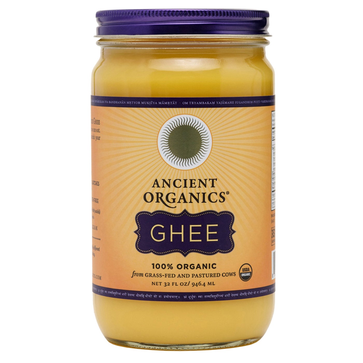 ORGANIC ANCIENT GRASS FED GHEE 32 OUNCES - Image 1