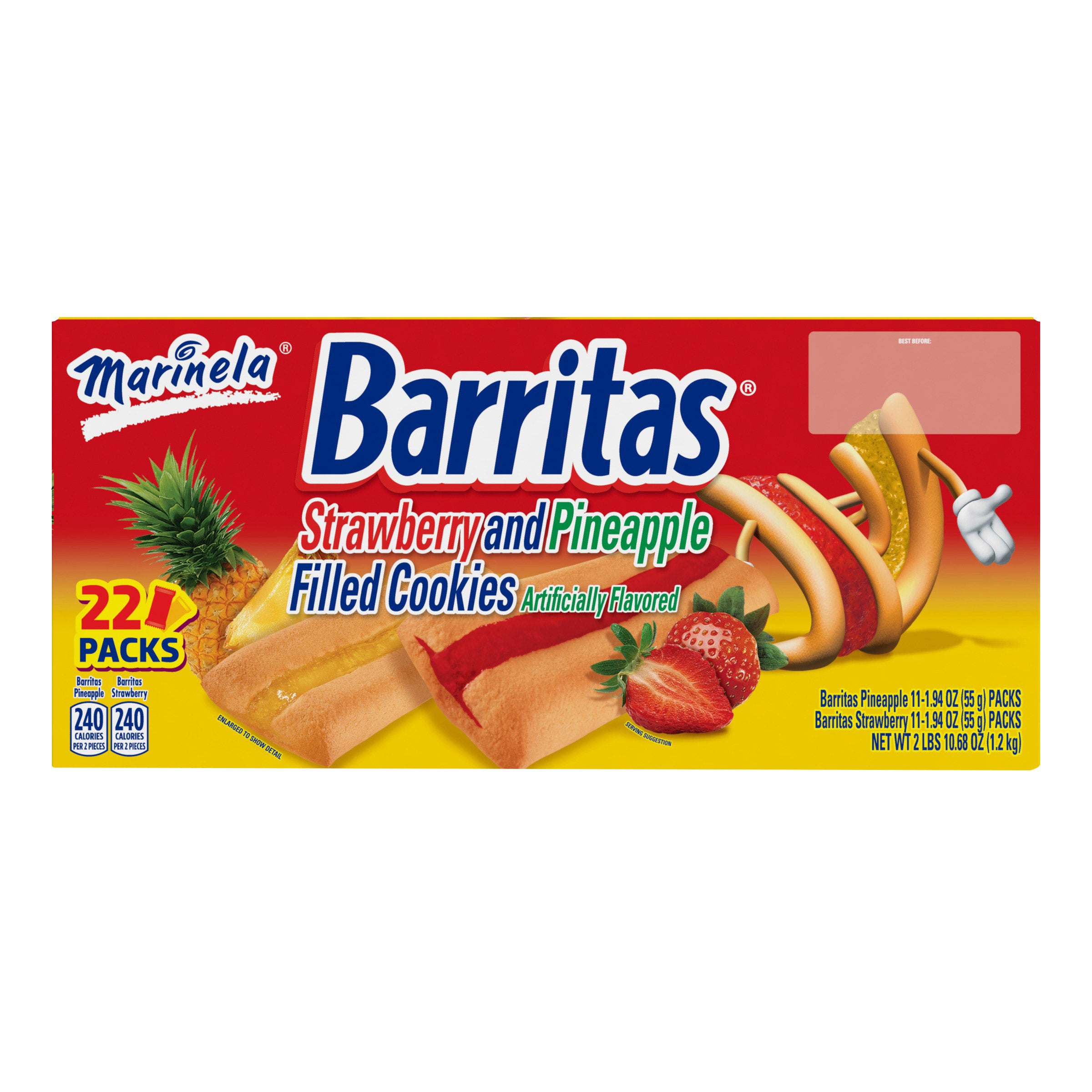 MARINELA BARRITAS SNACK COOKIES 22 COUNT PACKAGE