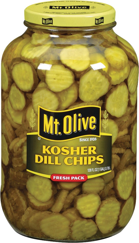 MT. OLIVE KOSHER DILL CHIPS 1 GAL