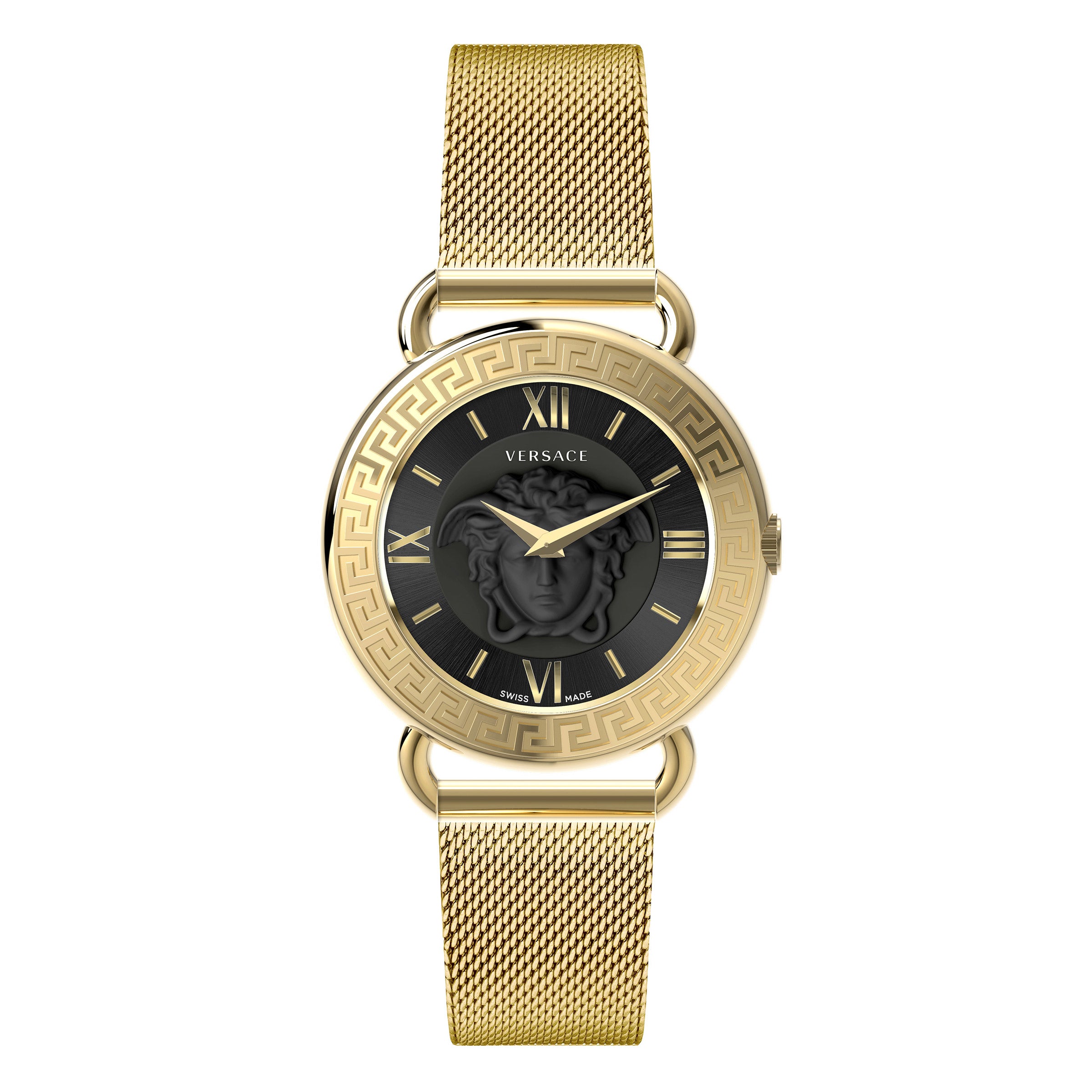 VERSACE MEDUSA GOLD-TONE CASE LADIES QUARTZ WATCH