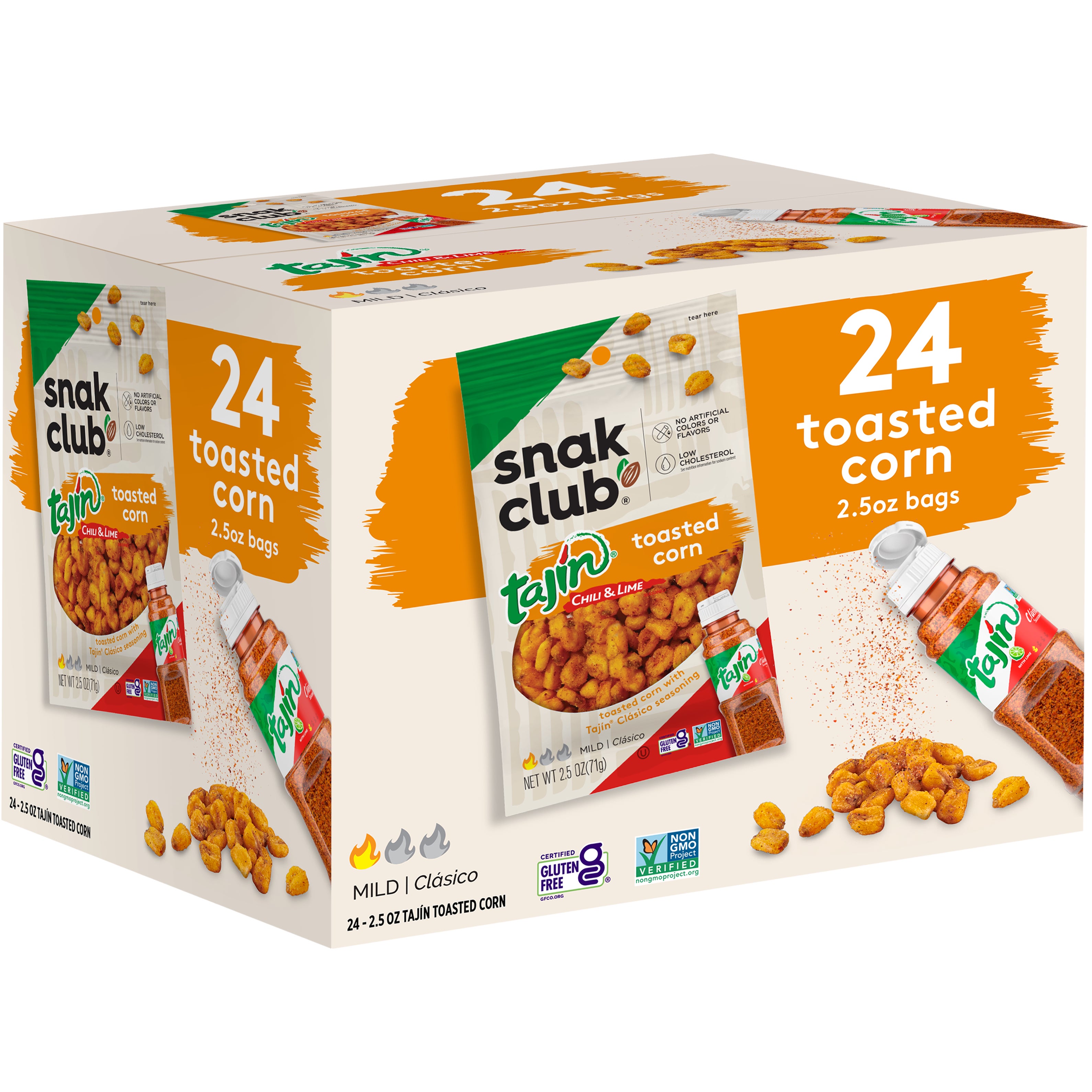 SNAK CLUB TAJIN TOASTED CORN 24CT/2.5OZ