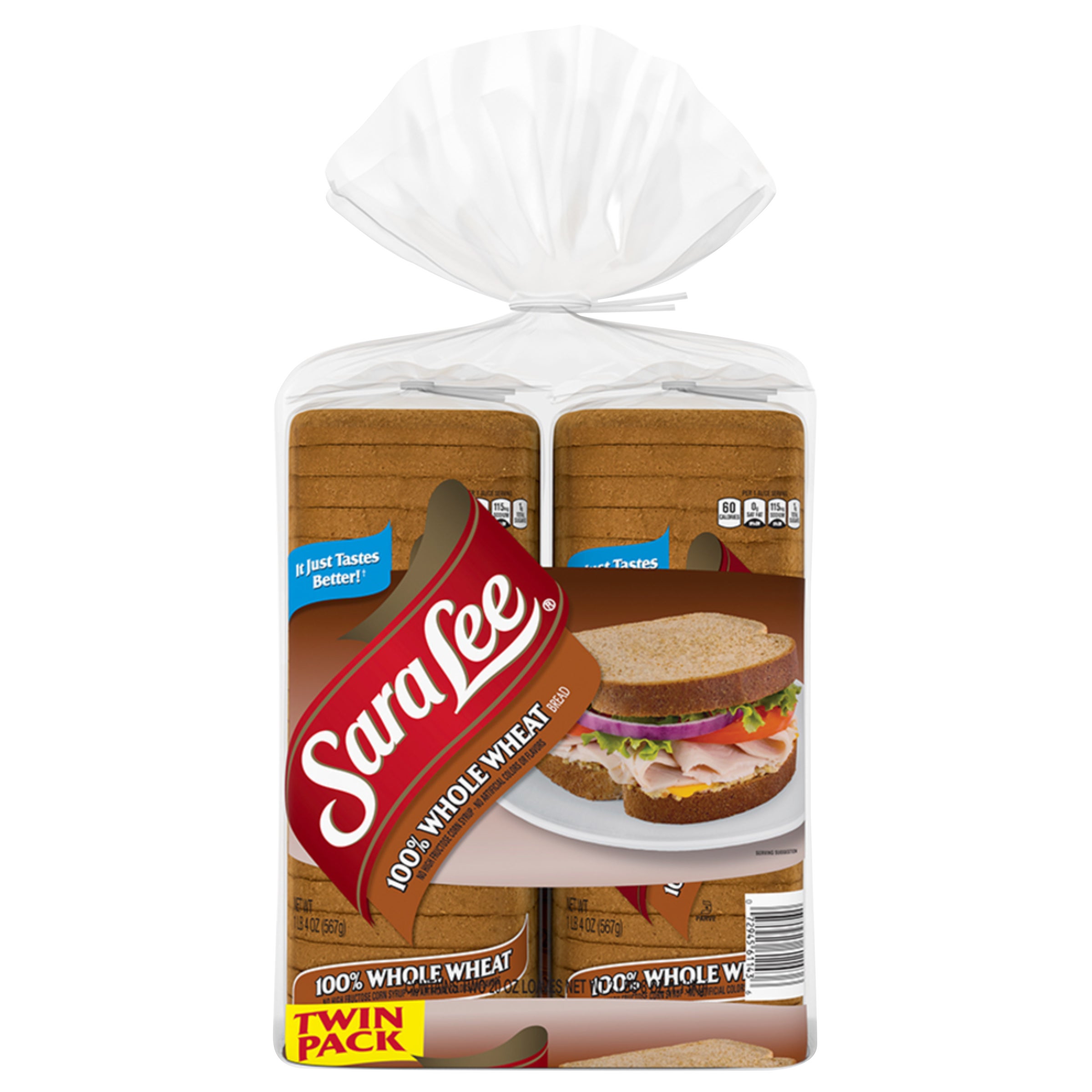 SARA LEE 100% WHOLE WHEAT 2/20 OZ