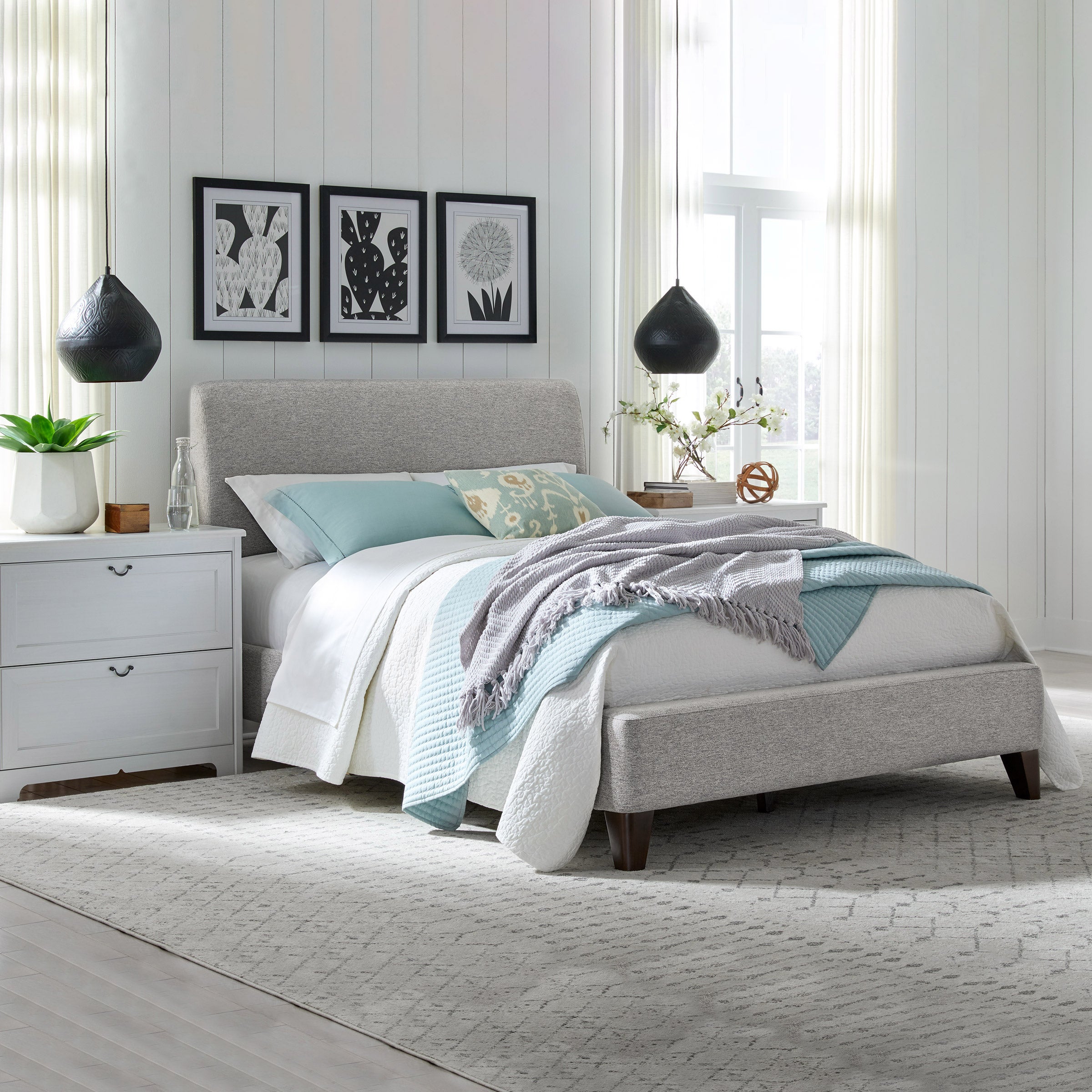 NORTHRIDGE HOME UPHOLSTERED QUEEN BED - Image 1