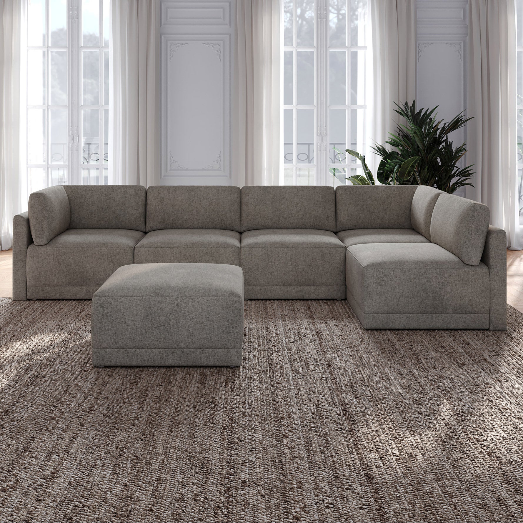 Thomasville 6 Piece Modular Fabric Sectional