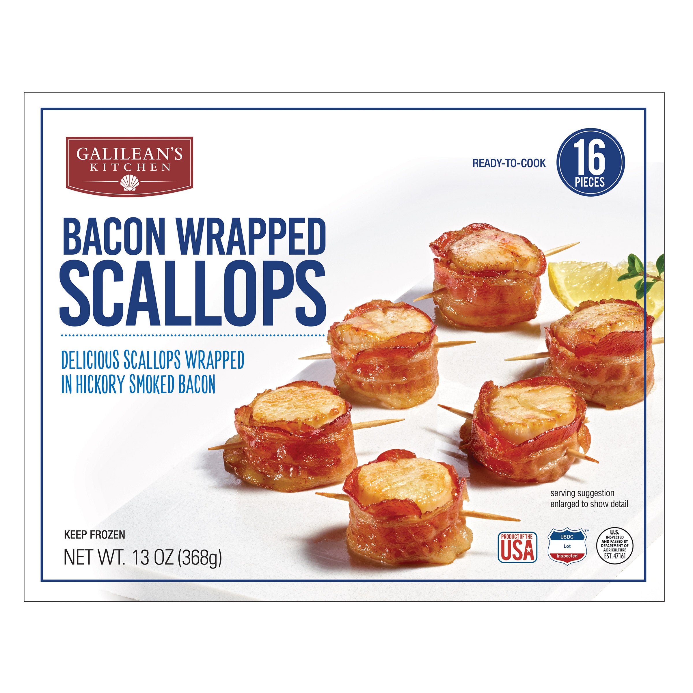 GALILEAN'S KITCHEN BACON WRAPPED SCALLOPS 13 OZ