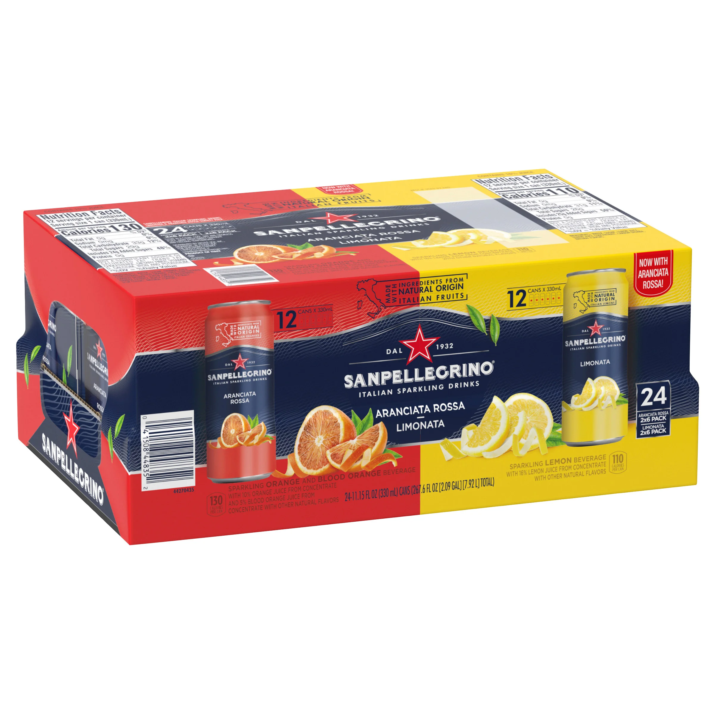 SAN PELLEGRINO SPARKLING JUICES 24 PACK 11.15 OUNCES - Image 1