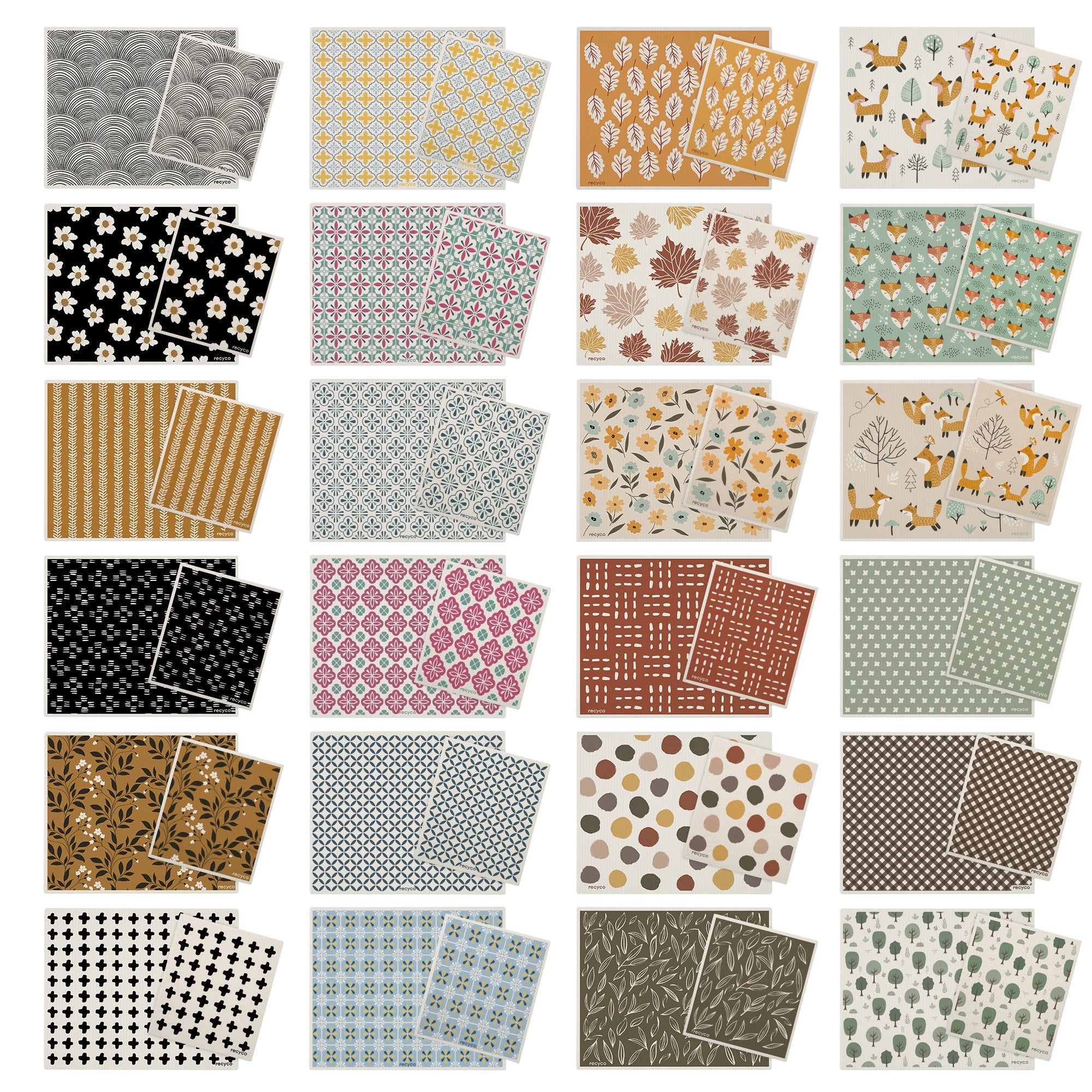 SWEDISH DISHCLOTHS EVERGRACE 12 PACK LARGE & STANDARD SIZE