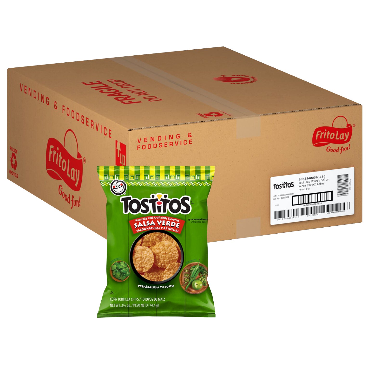 TOSTITOS SALSA VERDE 28/2.625 OZ