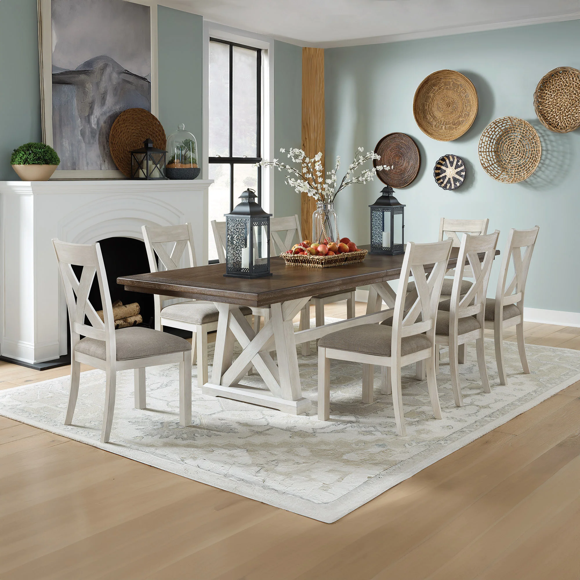 UNIVERSAL BROADMOORE NEWPORT 9-PIECE DINING SET - Image 1