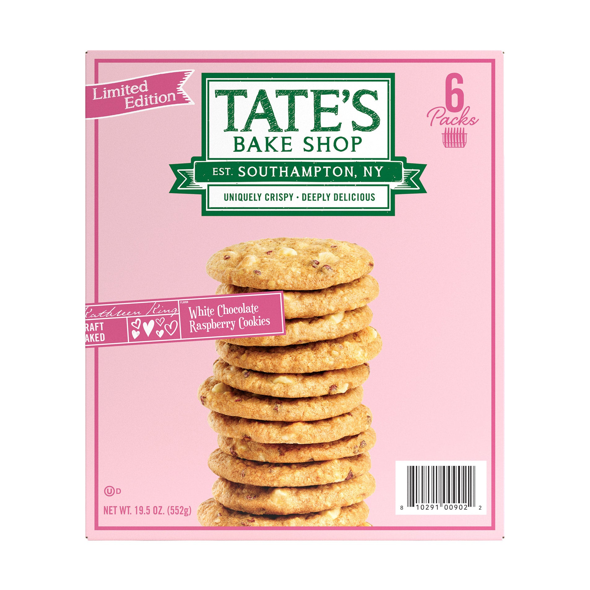 TATE'S BAKE SHOP WHITE CHOC RASPBERRY COOKIES 19.5 OZ - Image 1