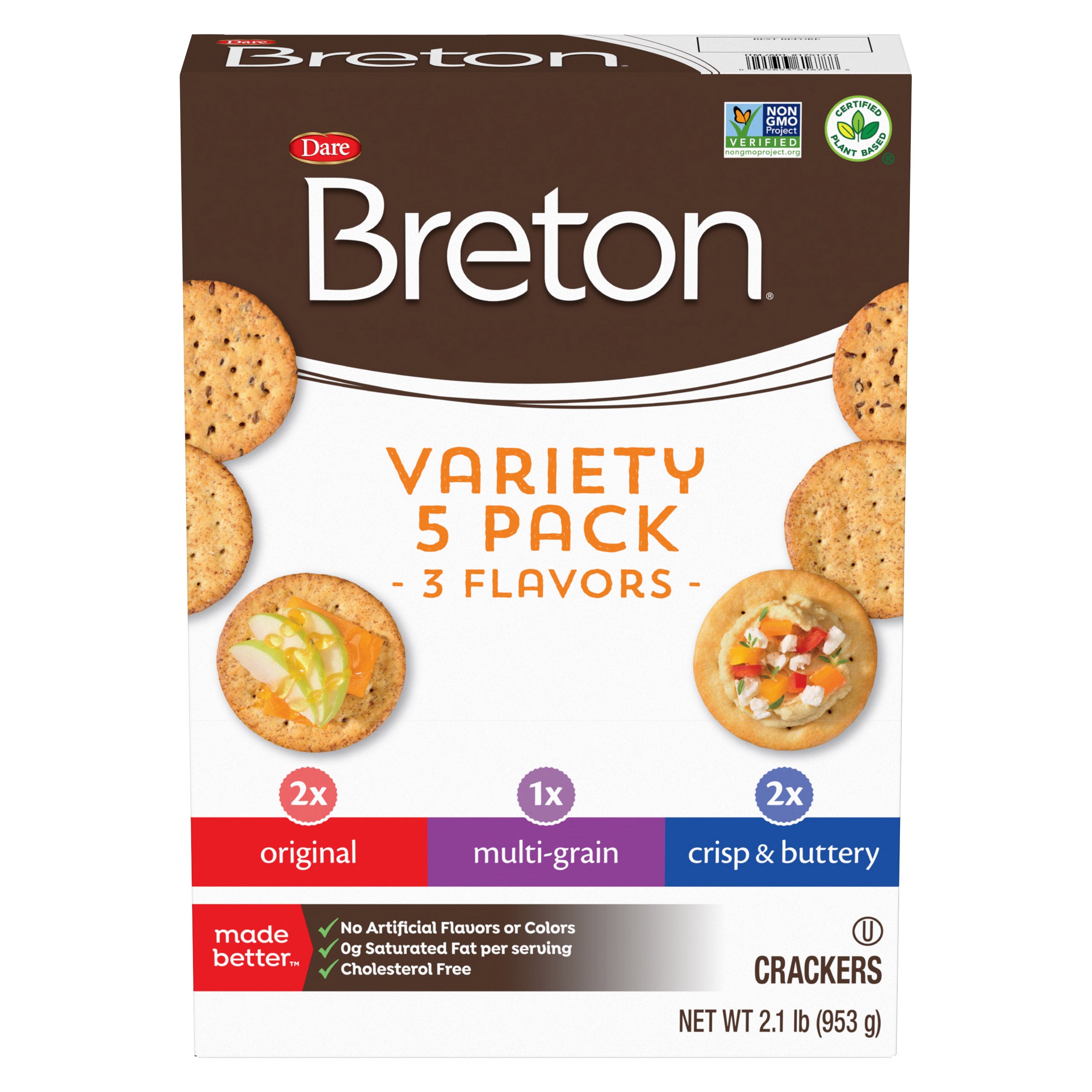 DARE BRETON VARIETY 5 PACK 33.6 OZ