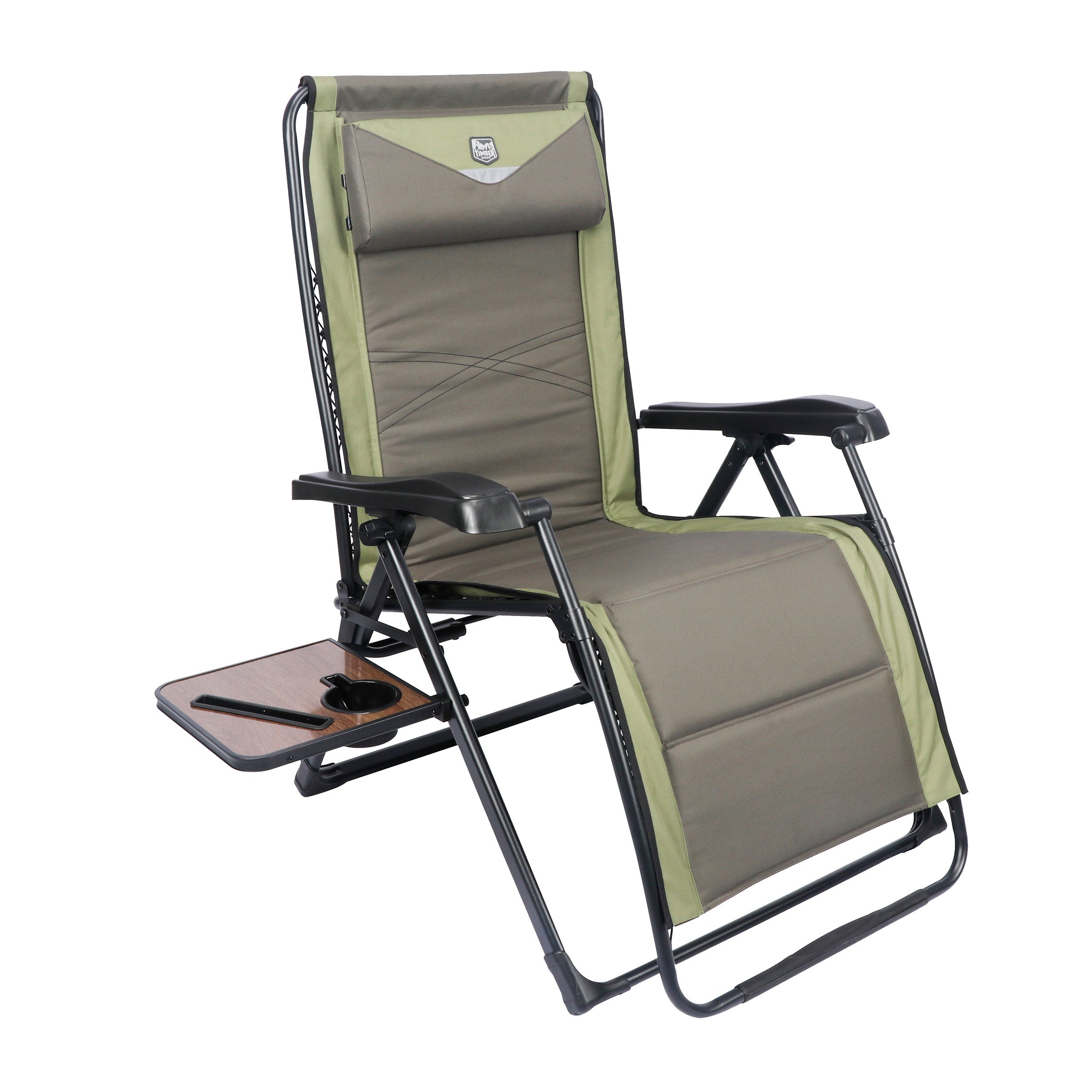 TIMBER RIDGE ZERO GRAVITY LOUNGER WITH SECURING CLIP GREEN