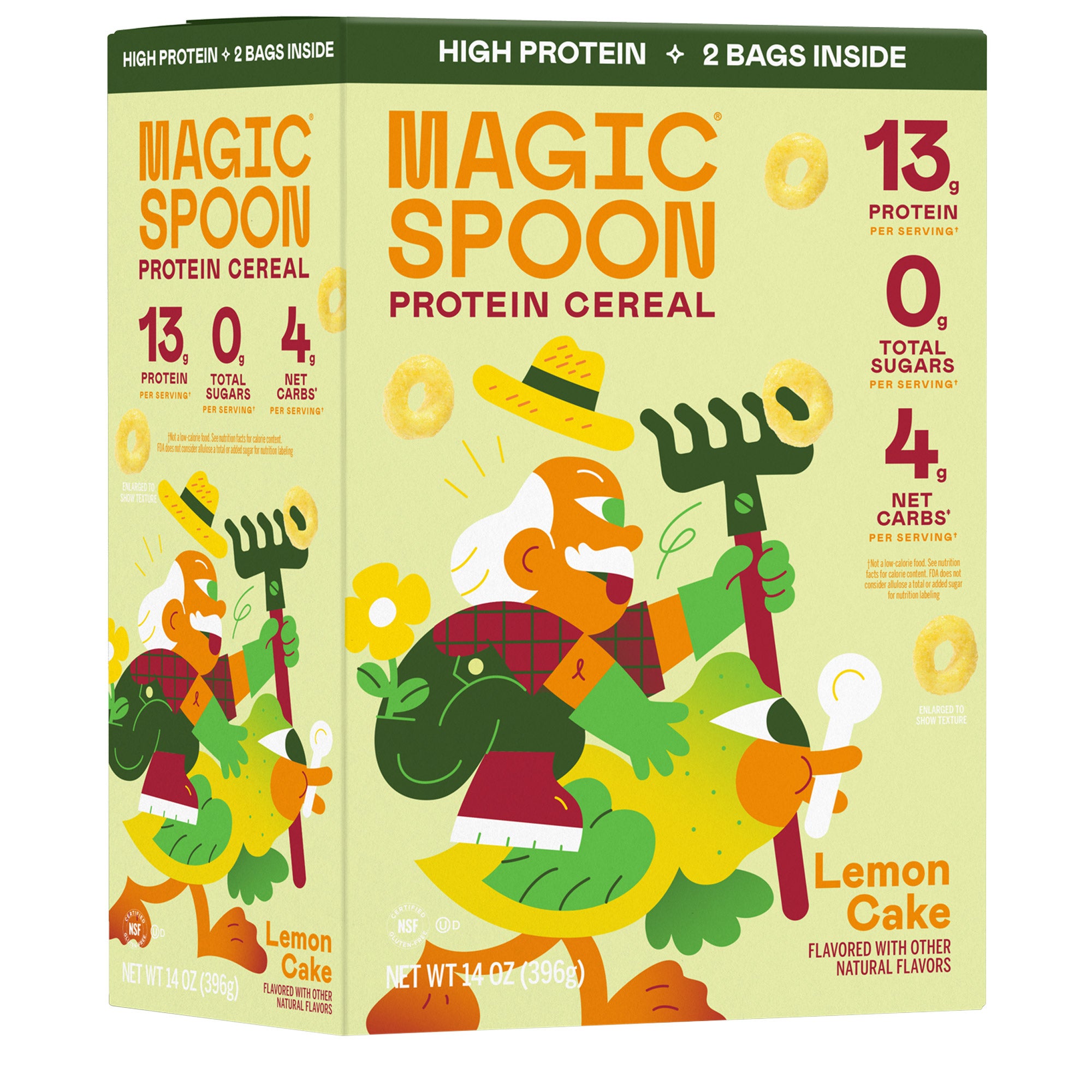 MAGIC SPOON LEMON CAKE CEREAL 2/7 OUNCE BAGS