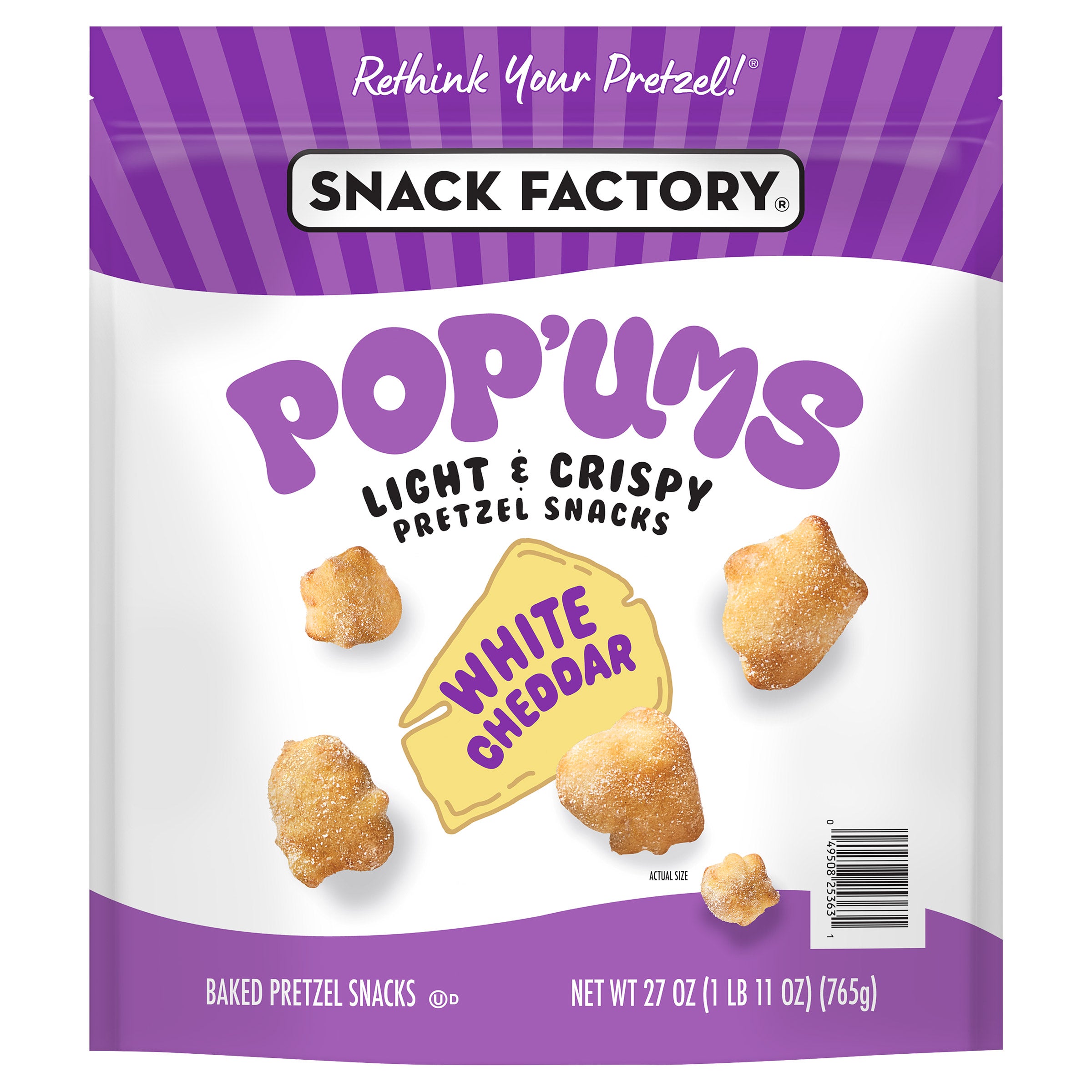 SNACK FACTORY POP 'UMS WHITE CHEDDAR 27 OUNCE BAG - Image 1