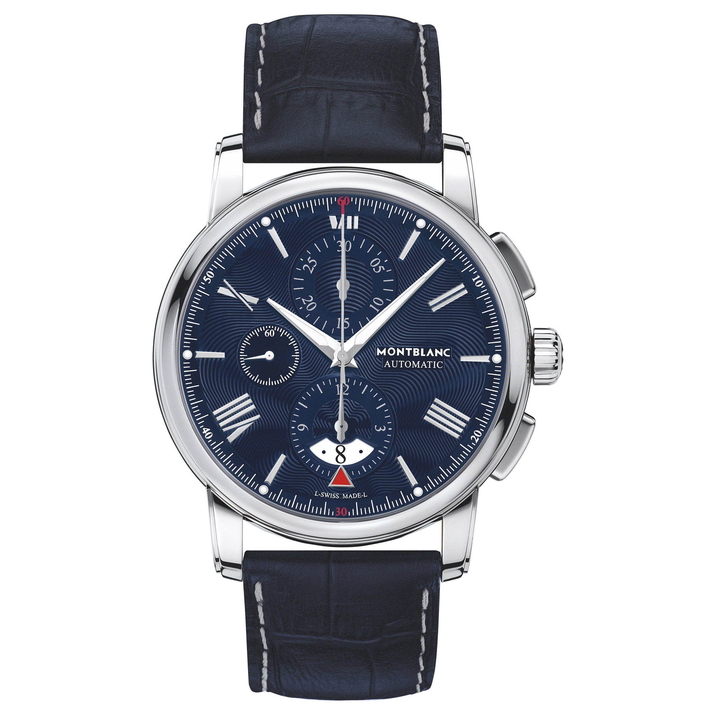 MONTBLANC 4810 CHRON0 BLUE LEATHER BRACELET MEN'S AUTOMATIC WATCH
