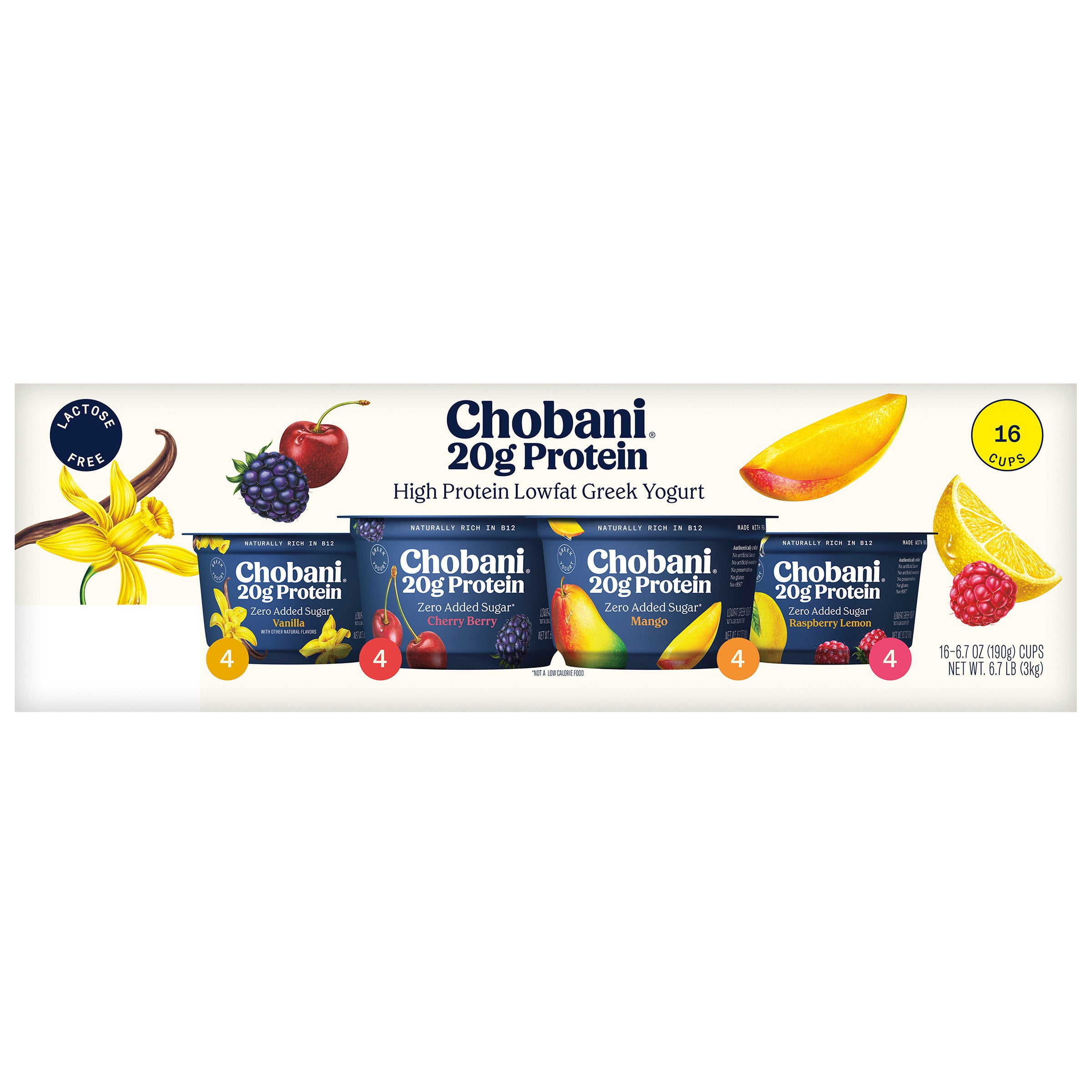 CHOBANI 20G HIGH PROTEIN VTY 16/6.7 OZ (6.7 LBS) - Image 1
