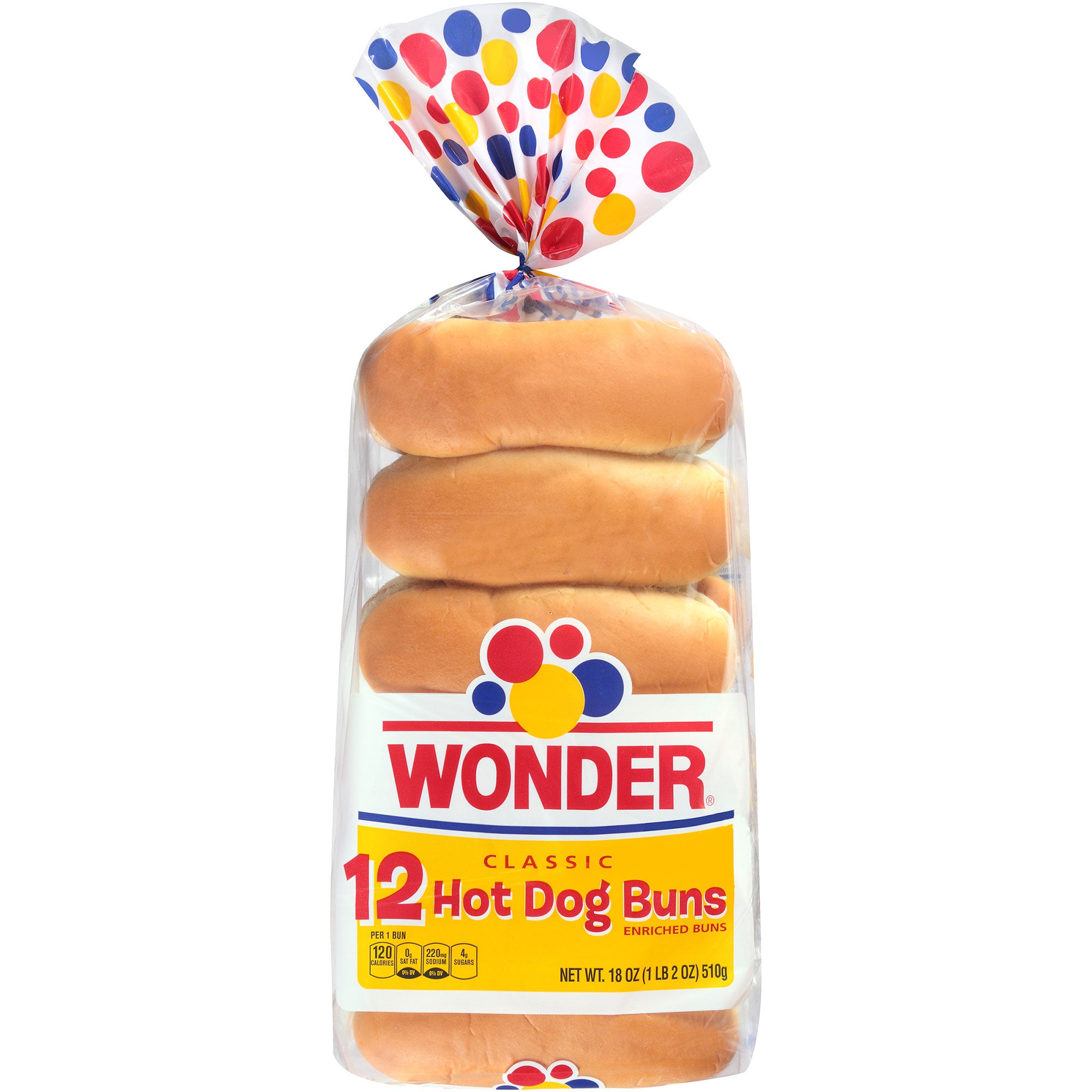 WONDER 6¨ HOT DOG BUNS 12 CT / 18 OZ