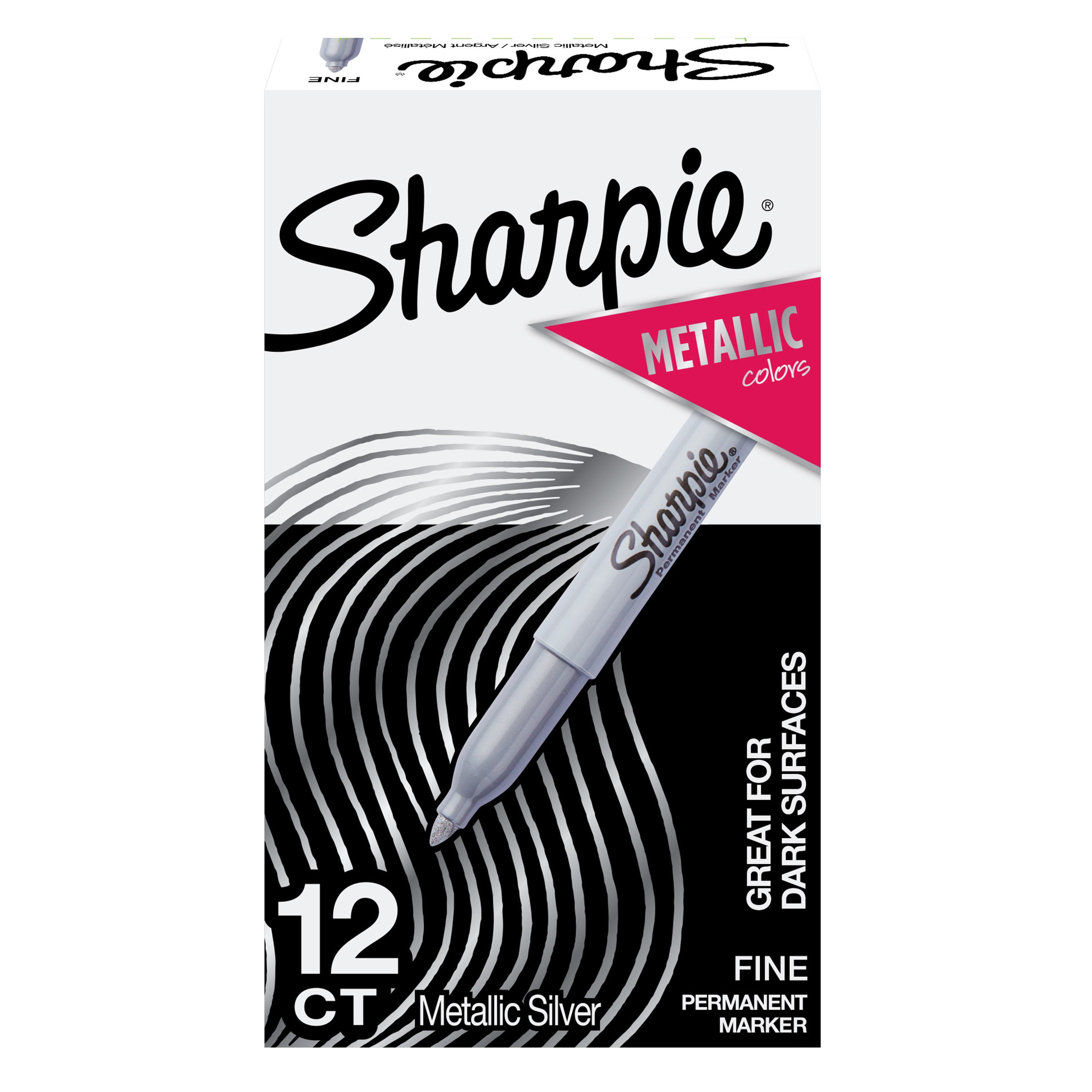 SHARPIE METALLIC FINE TIP BLK SAN39100 12PK - Image 1