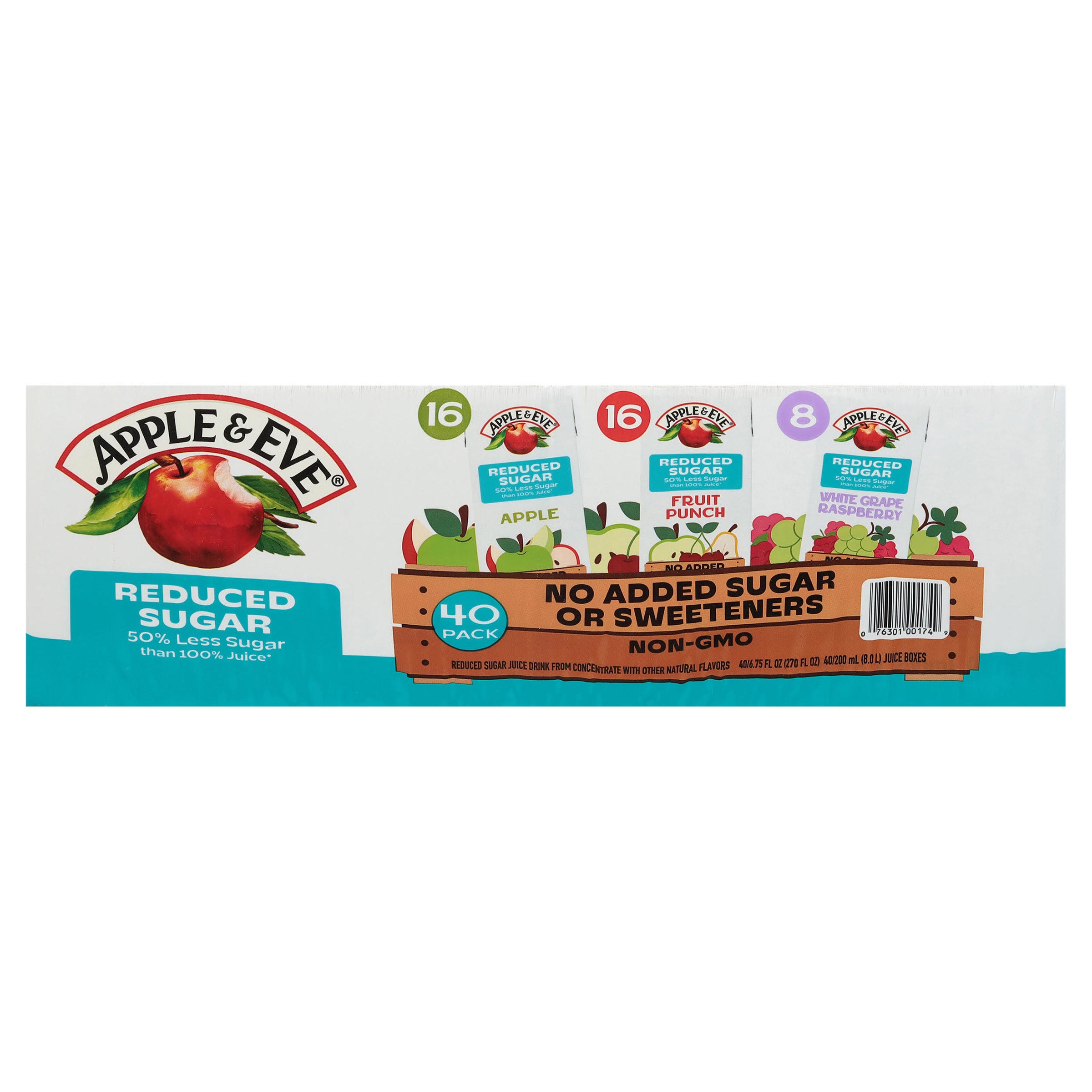APPLE & EVE REDUCED SUGAR JUICE 40/6.75 FLOZ (8.4 QTS) - Image 1
