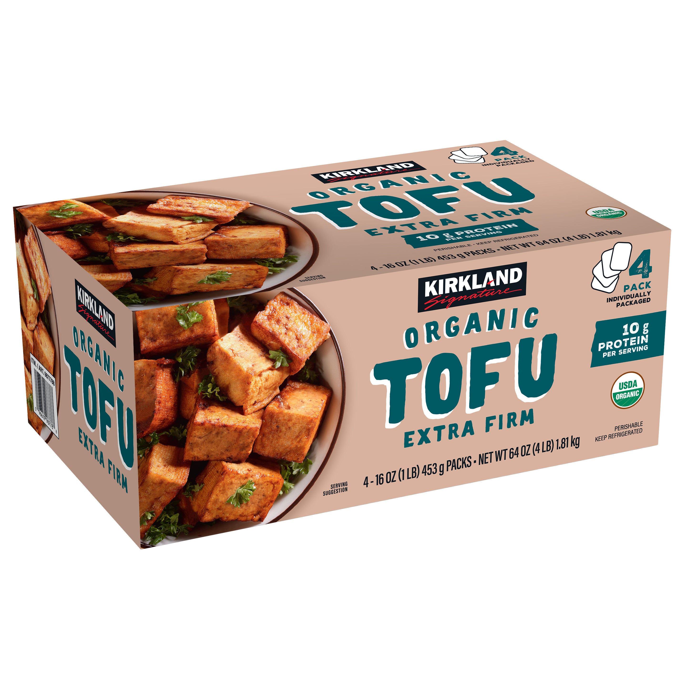 KIRKLAND SIGNATURE ORGANIC XTRA FIRM TOFU 4/16OZ (4 LBS) - Image 1