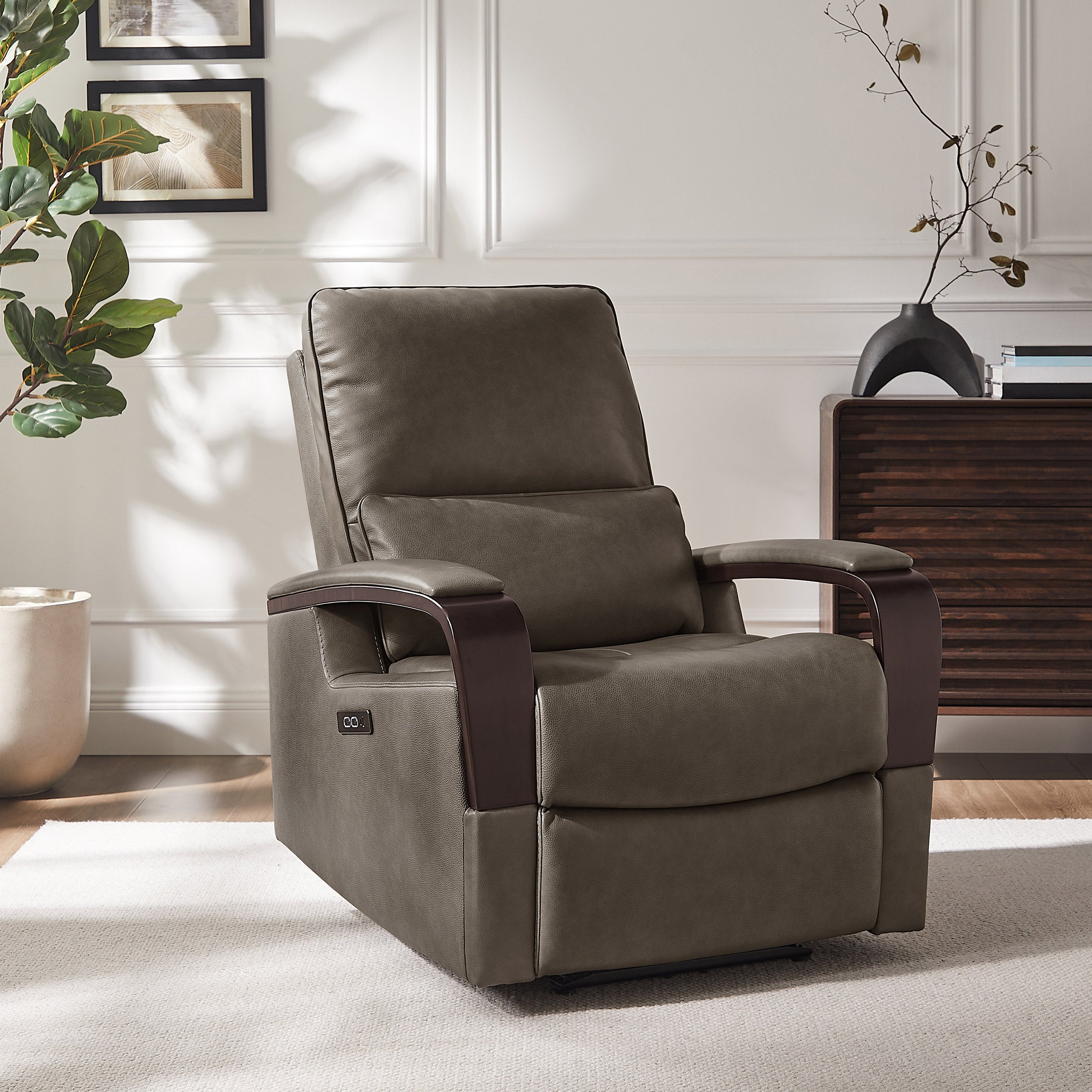 GILMAN CREEK SHAYNE LEATHER POWER RECLINER