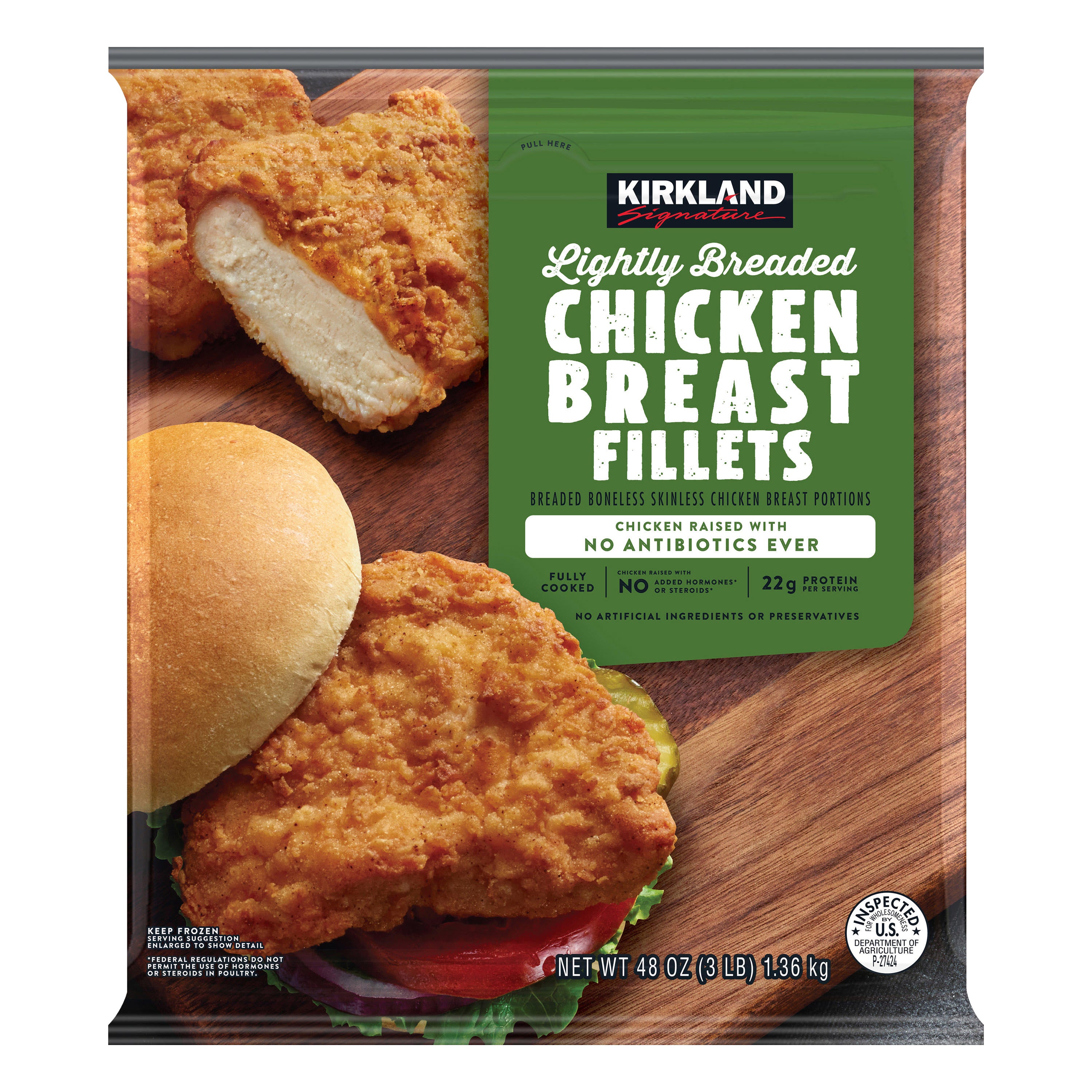 KIRKLAND SIGNATURE LIGHTLY BREADED FILLET 3 POUNDS - Image 1