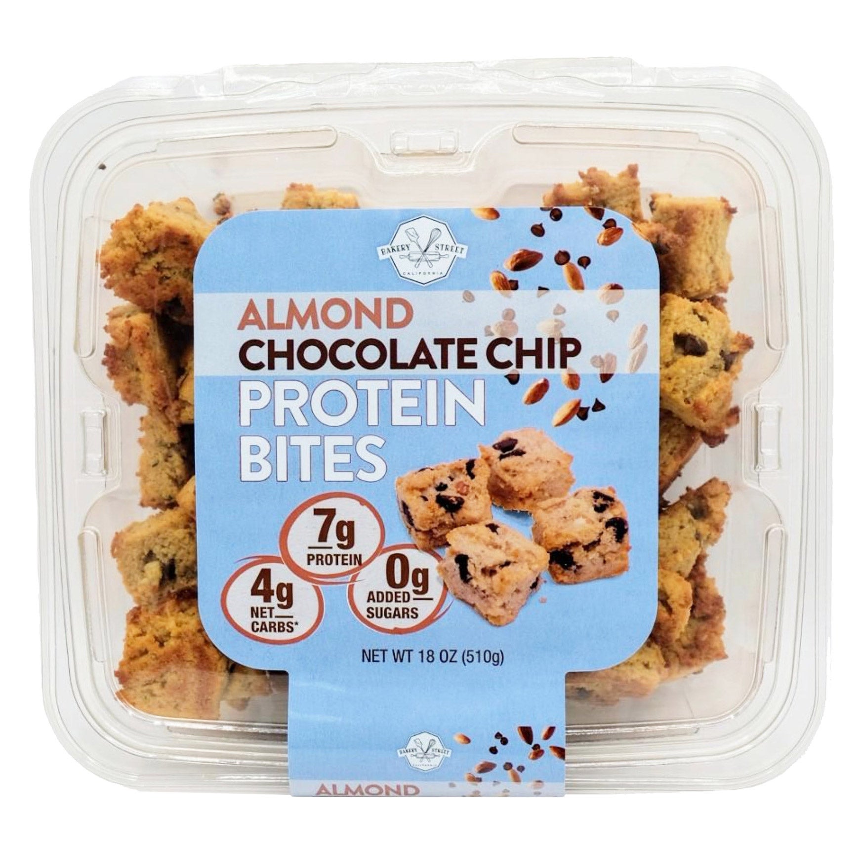 BAKERY STREET ALMOND CHOC CHIP PROTEIN BITES 18 OZ