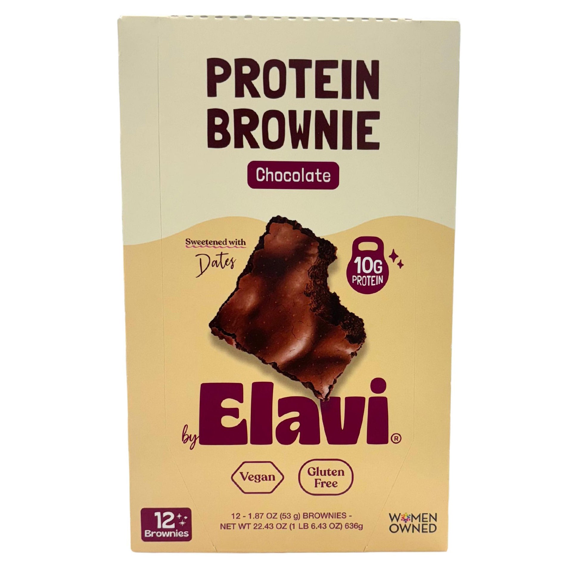 ELAVI HIGH PROTEIN BROWNIE CHOCOLATE FUDGE 12PK - Image 1