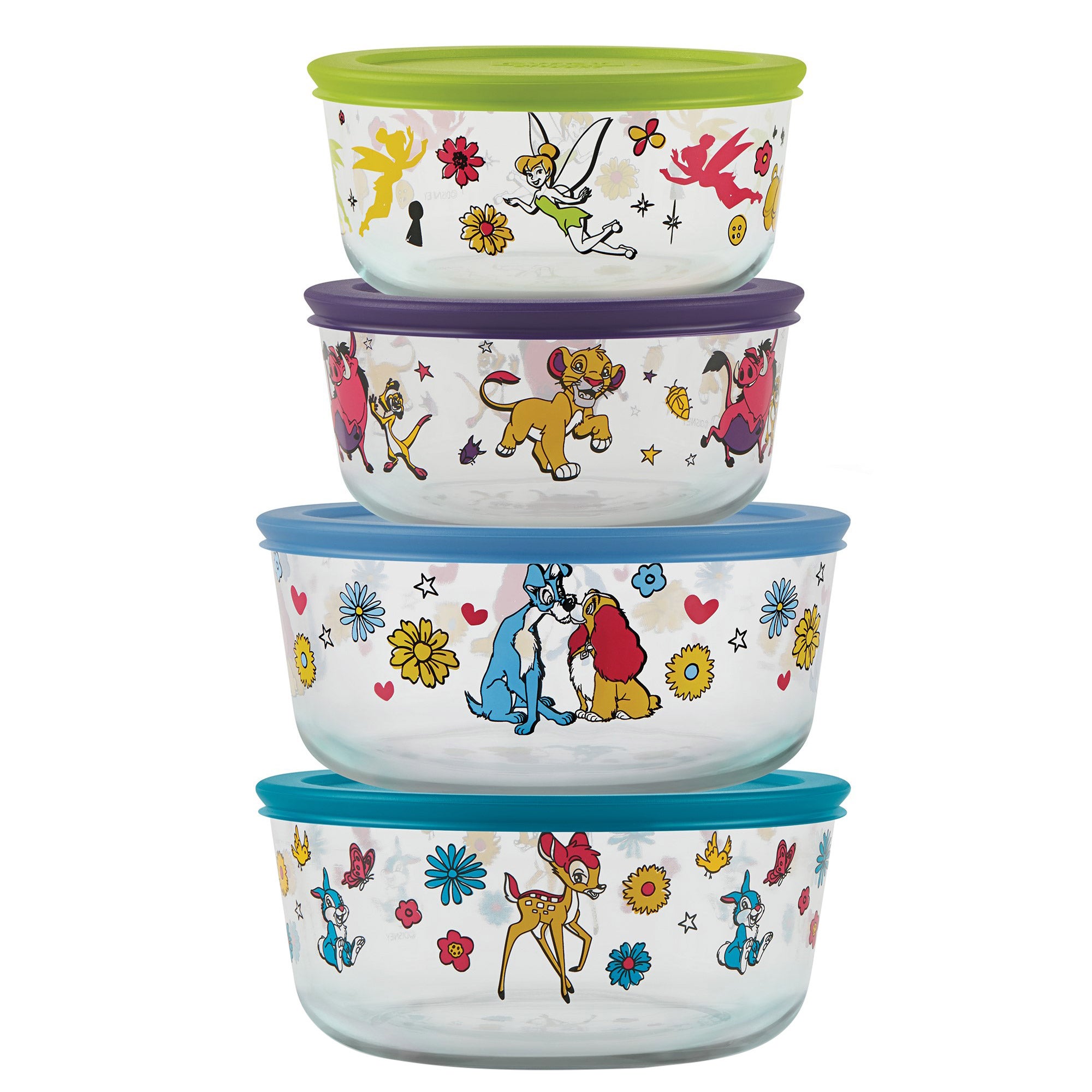 PYREX 8-PIECE DECORATED FOOD STORAGE SET