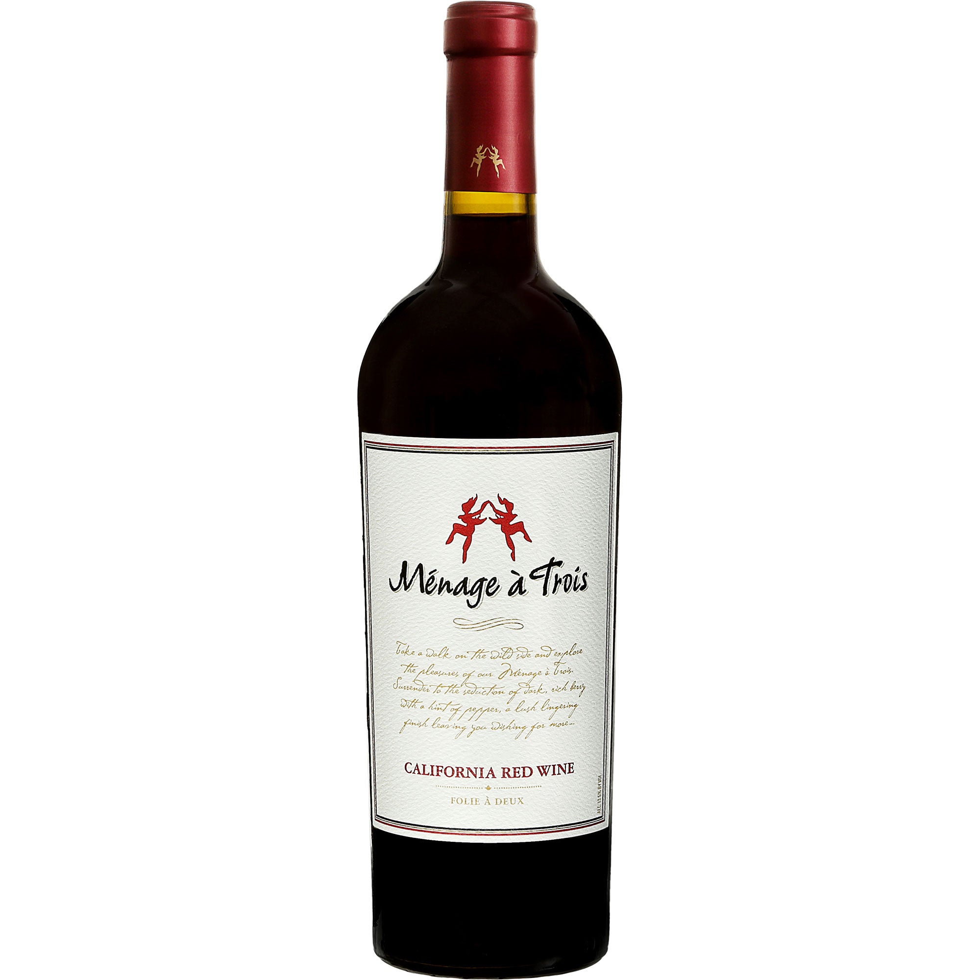 FOLIE A DEUX MENAGE A TROIS RED CALIFORNIA 750ML