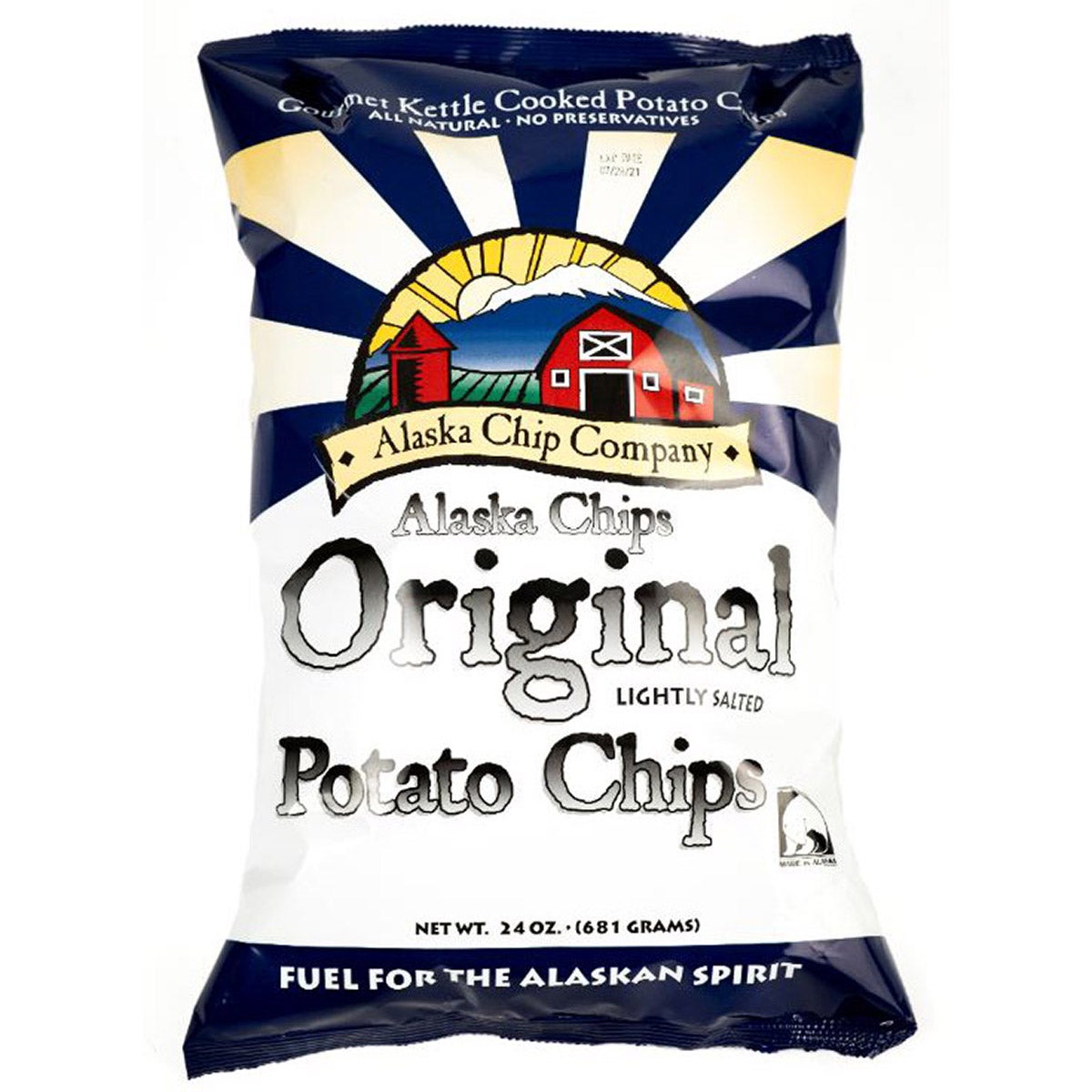 ALASKA CHIP COMPANY LIGHTLY SALTED 24 OZ