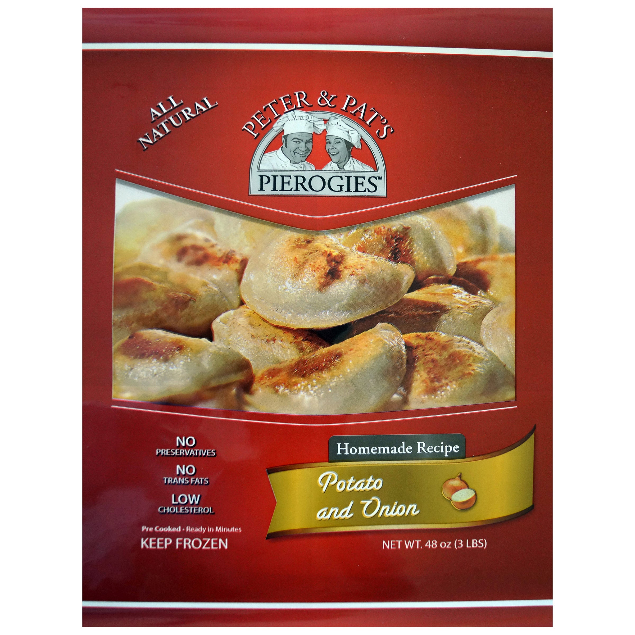 PETER & PATS PIEROGIES POTATO & SAUTEED ONION 48 OUNCES
