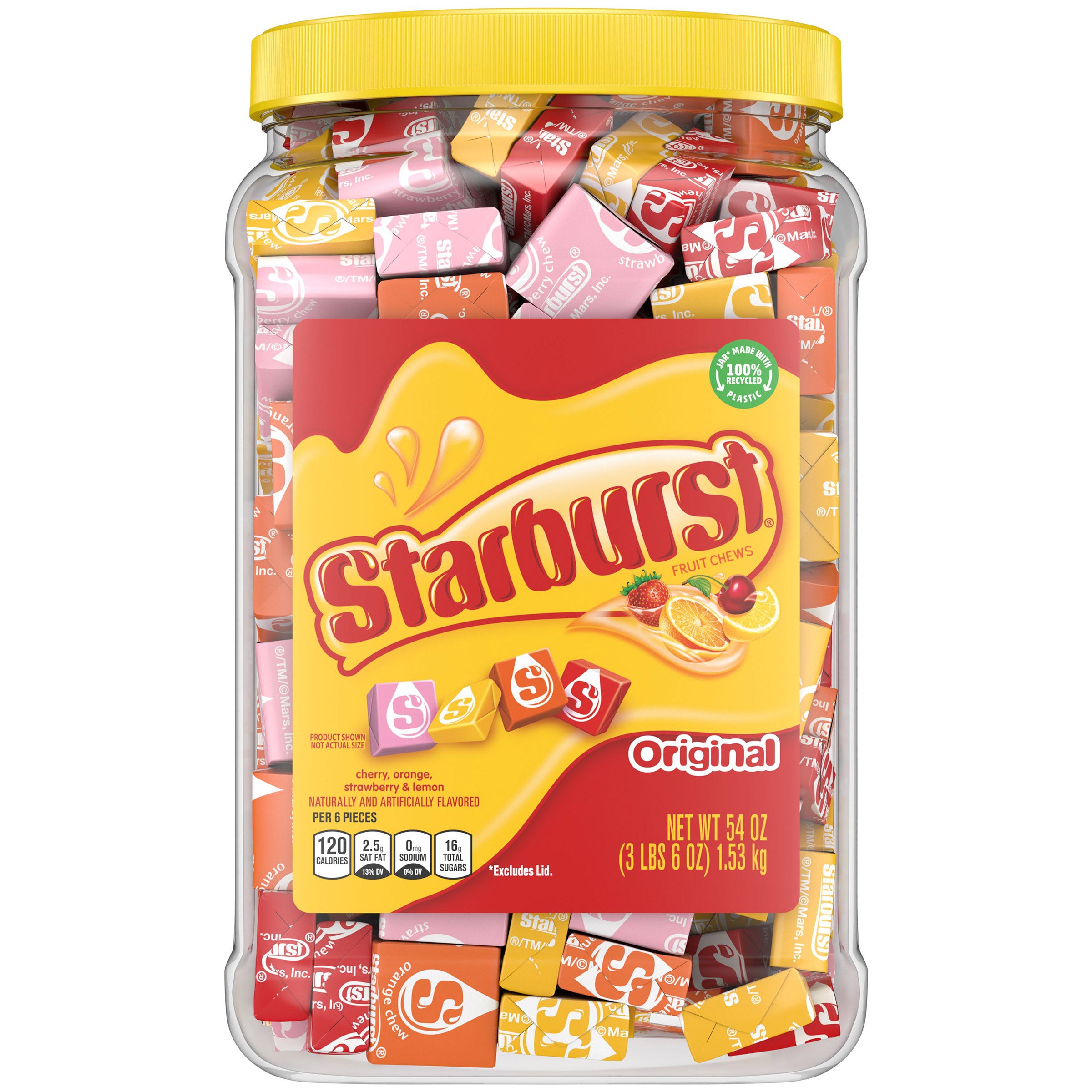 STARBURST ORIGINAL FRUIT CHEWS 54 OZ JAR - Image 1