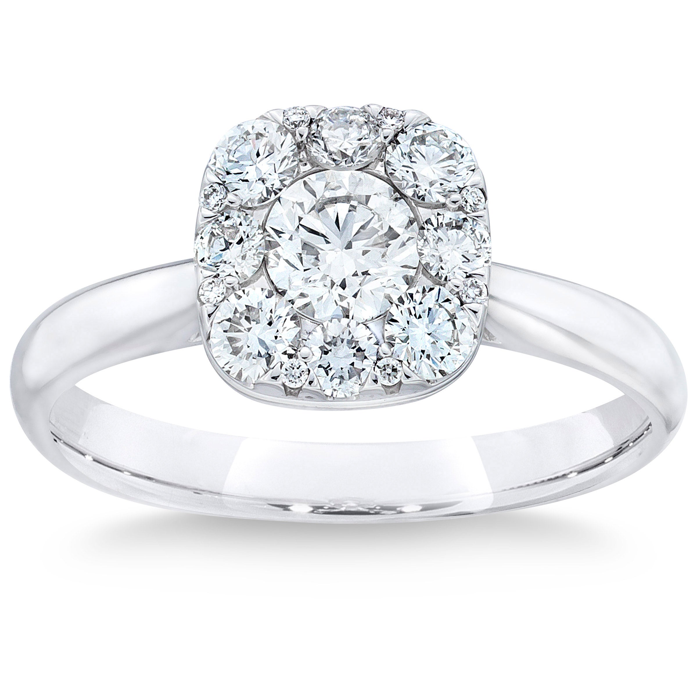 14KT WHITE GOLD VS2 I 0.71CTW ROUND DIAMOND RING (0.30CTR)