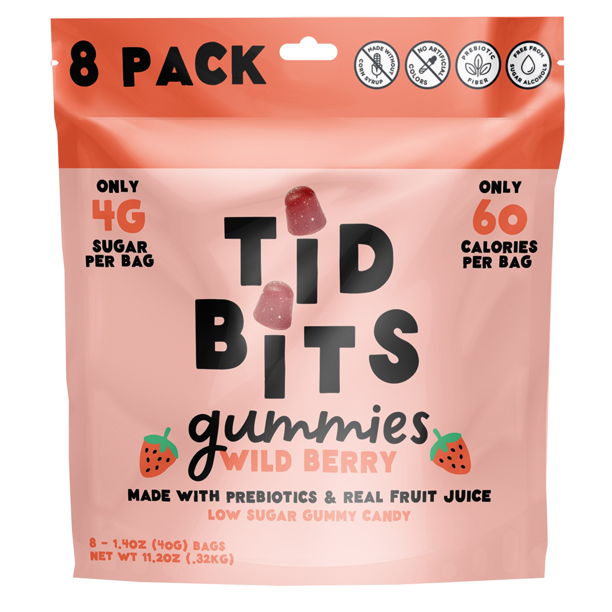 TIDBITS CANDY WILD BERRY GUMMIES 8 / 1.4 OZ - Image 1