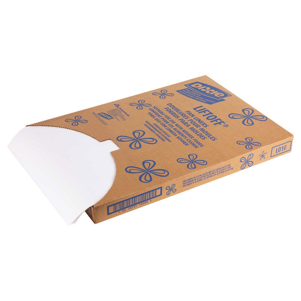 DIXIE WHITE 16.4"X24.4" PAN LINER 1000 CT L010