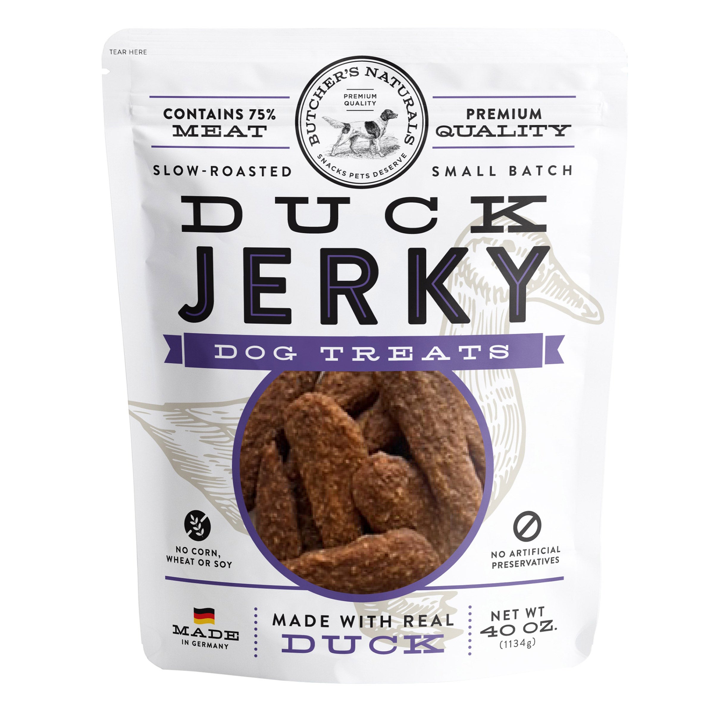 BUTCHERS NATURALS DUCK JERKY 40 OZ