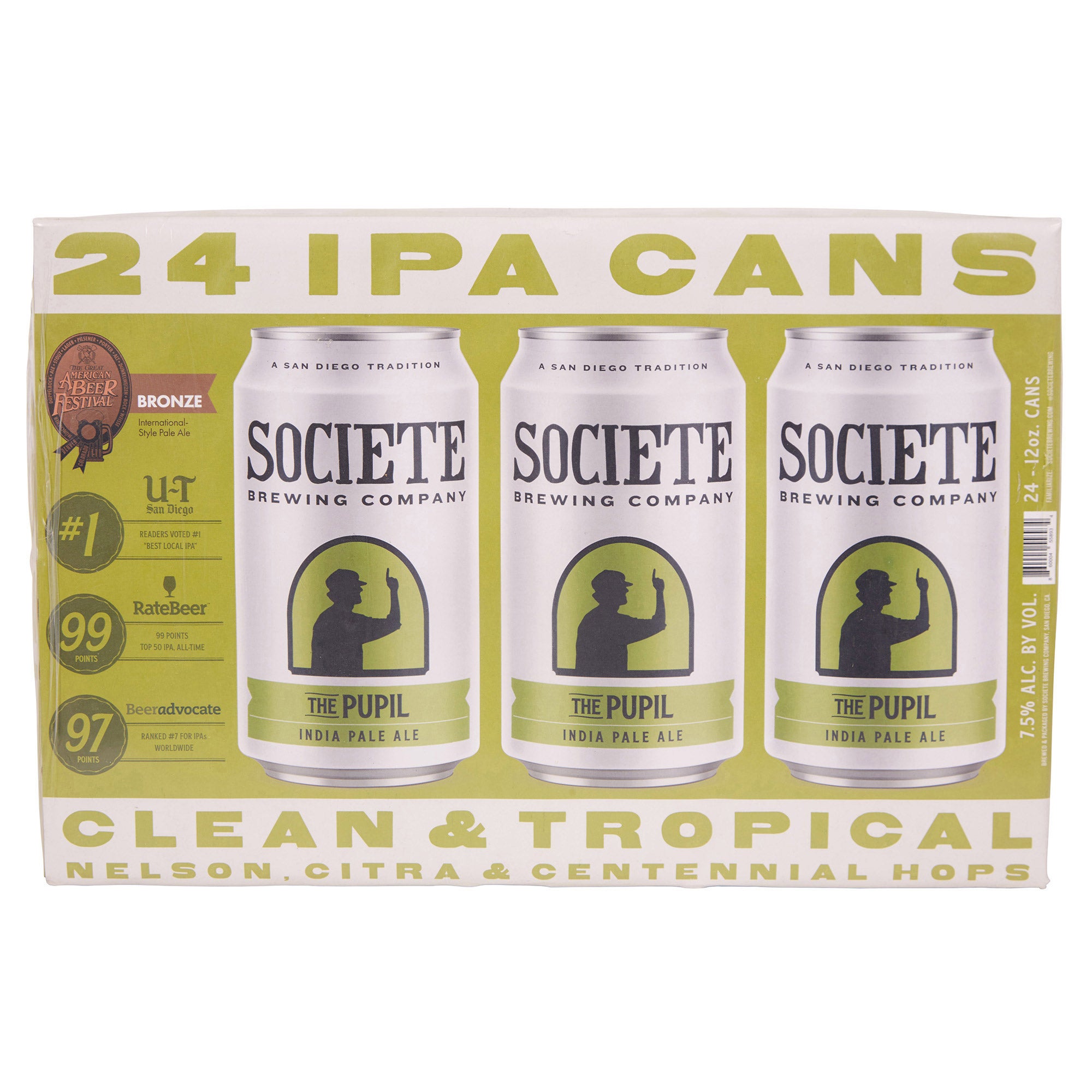 SOCIETE BREWING CO. THE PUPIL IPA SAN DIEGO 24/12OZ CANS