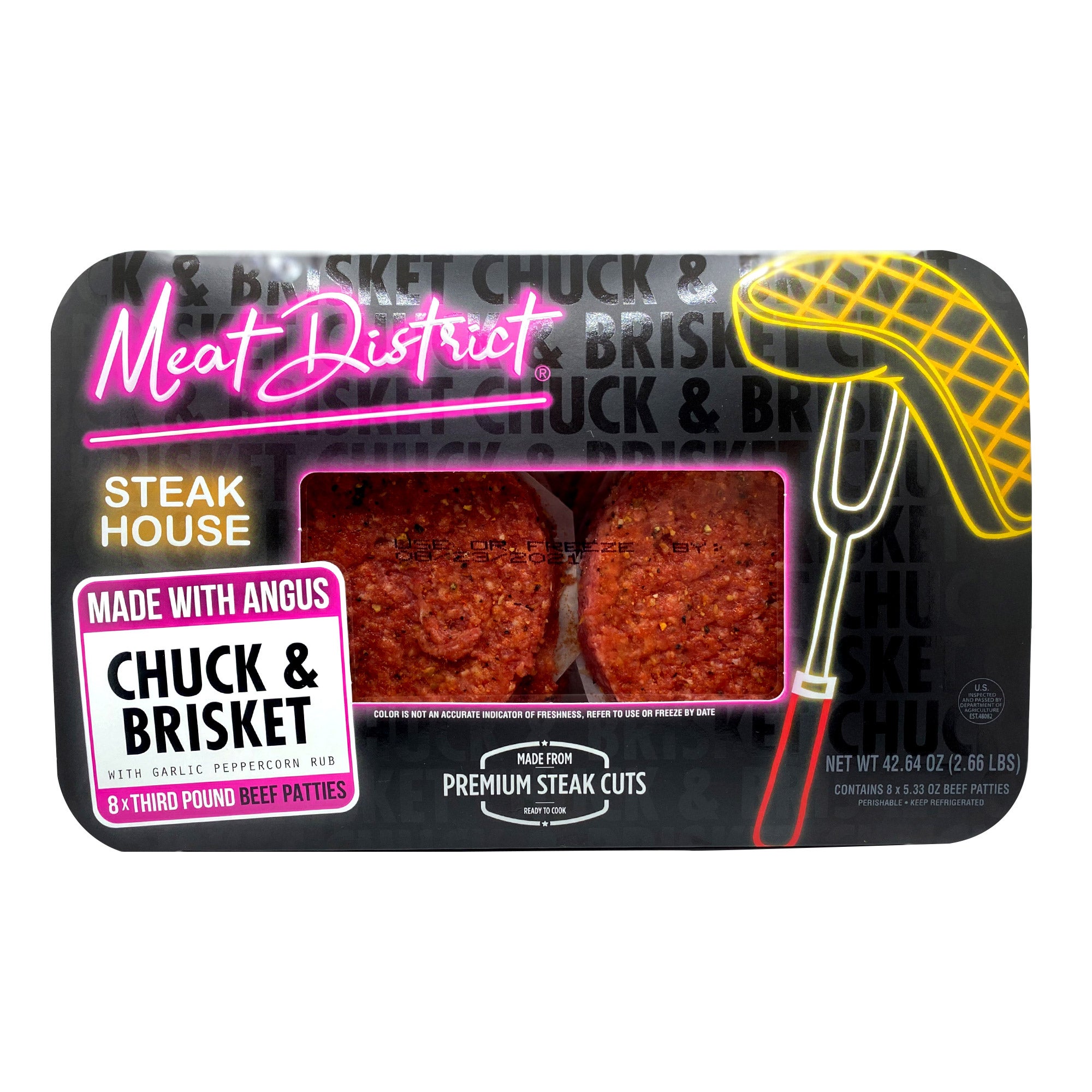 MEAT DISTRICT STEAKHOUSE PATTIES 2.66 LBS