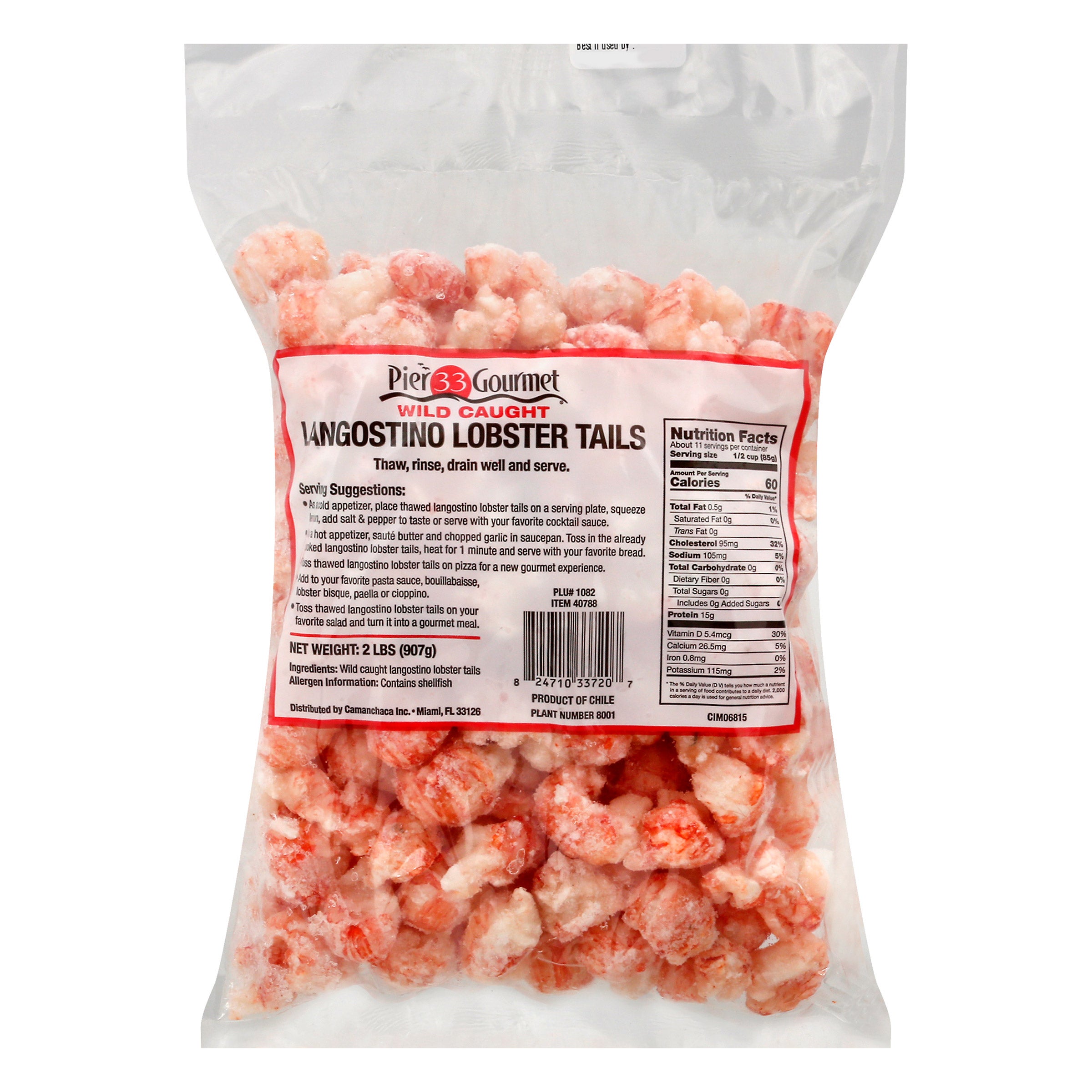 PIER 33 GOURMET WILD CAUGHT LANGOSTINO LOBSTER TAILS 2LBS
