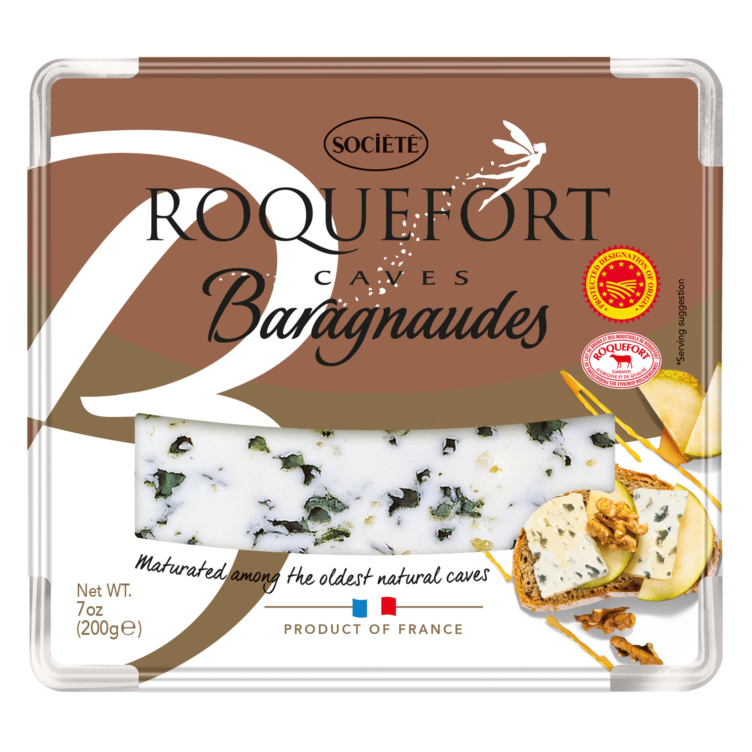 SOCIETE ROQUEFORT BARAGNAUDES 7 OUNCE PACKAGE