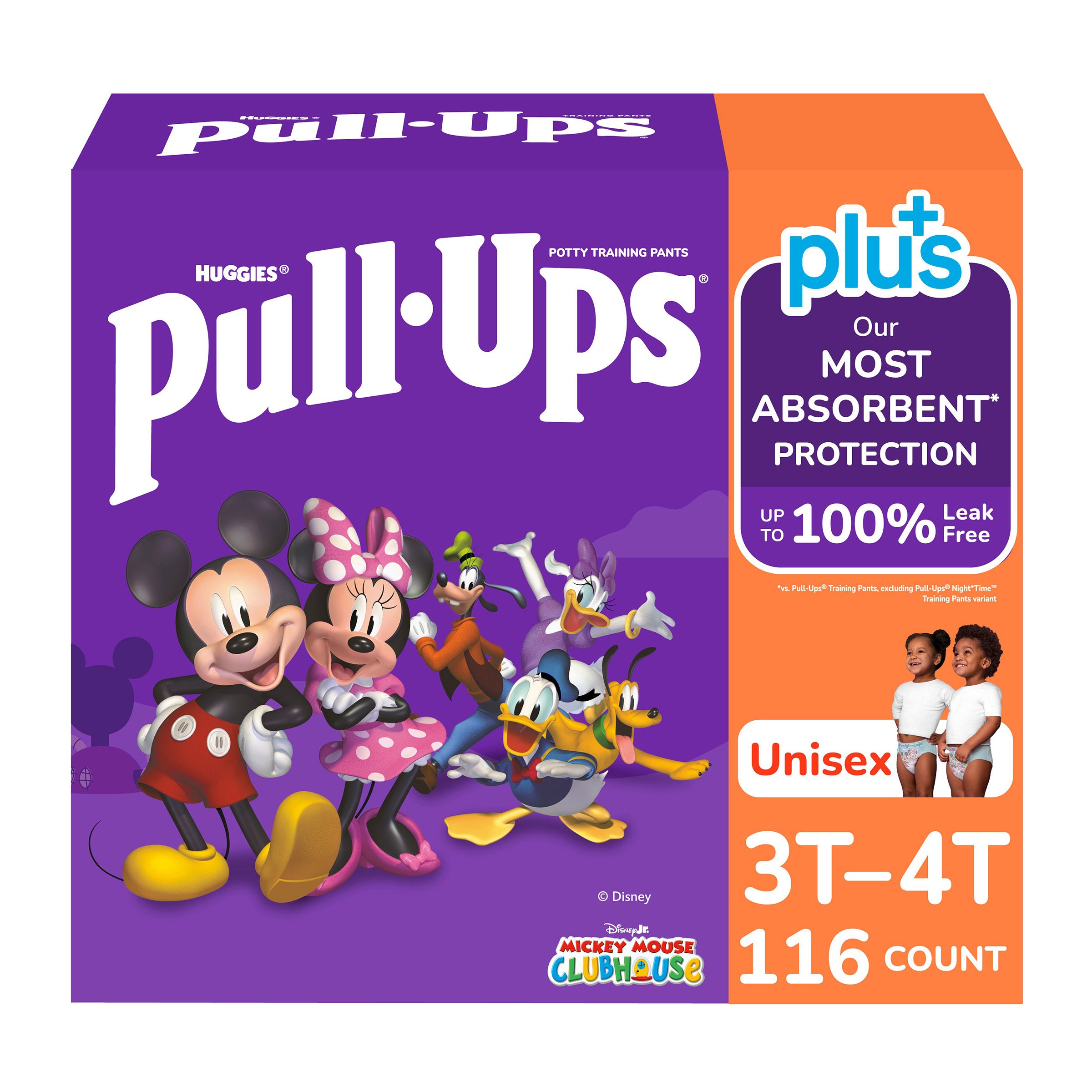 HUGGIES PLUS UNISEX PULL-UPS TRAINING PANTS 3T-4T - Image 1