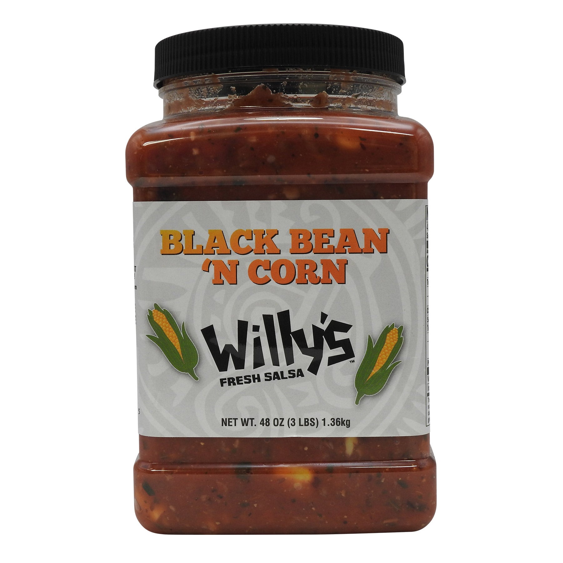 WILLY'S FRESH SALSA BLACK BEAN/CORN SALSA 48 OUNCE CONTAINER