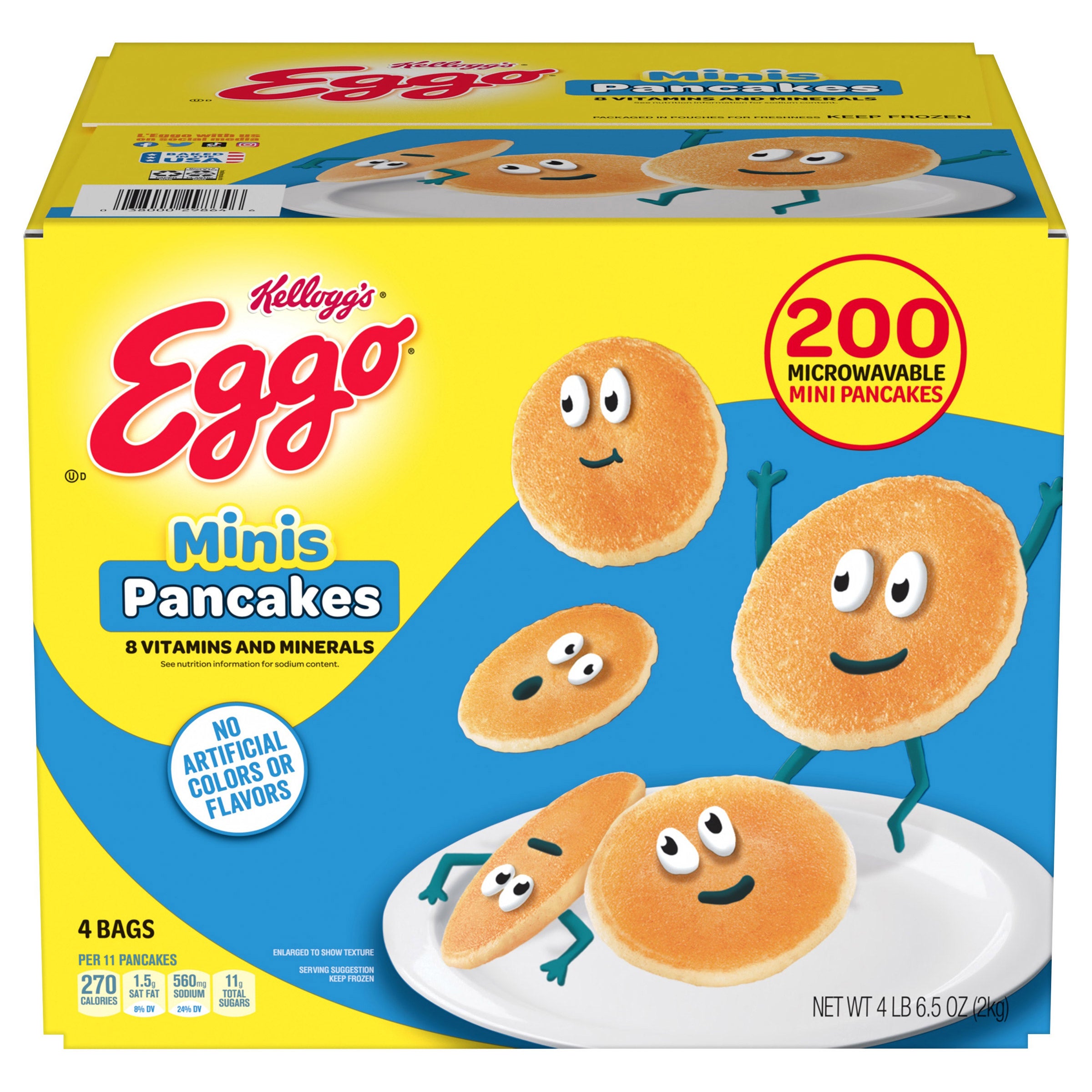 EGGO MINIS BUTTERMILK PANCAKES 200 CT 70.5 OZ