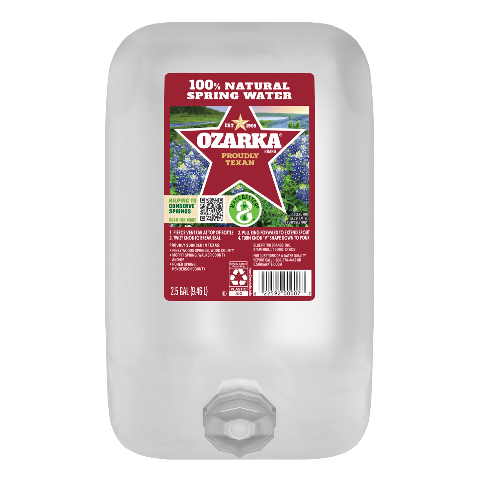 OZARKA SPRING WATER 2/2.5 GAL - Image 1